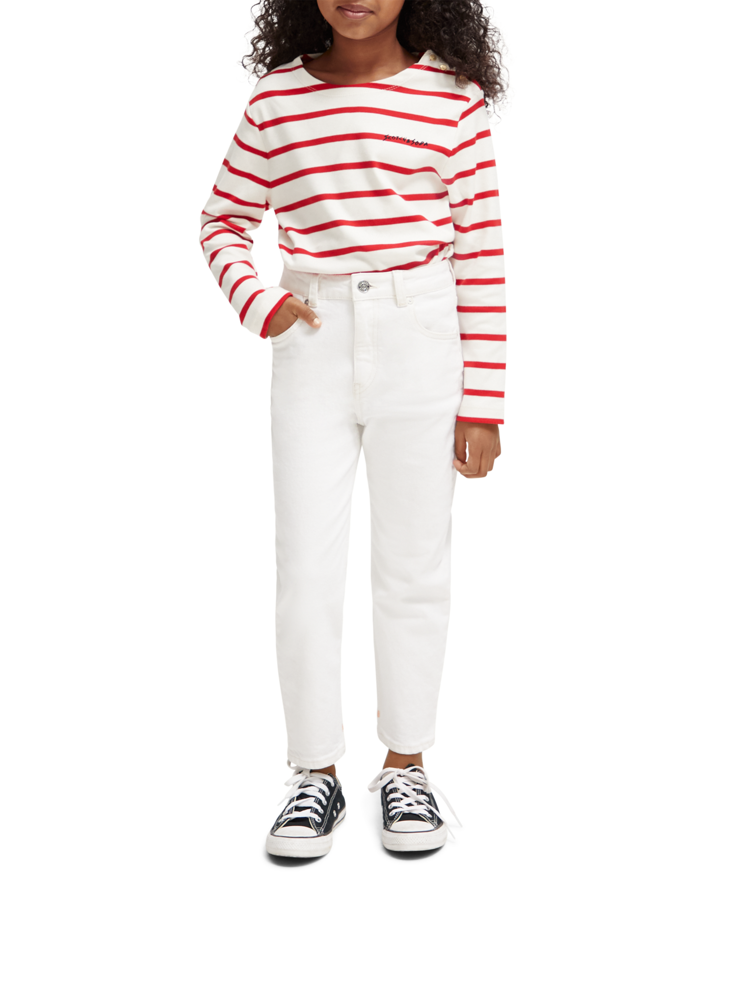 Kids - Tide high-rise balloon-fit jeans