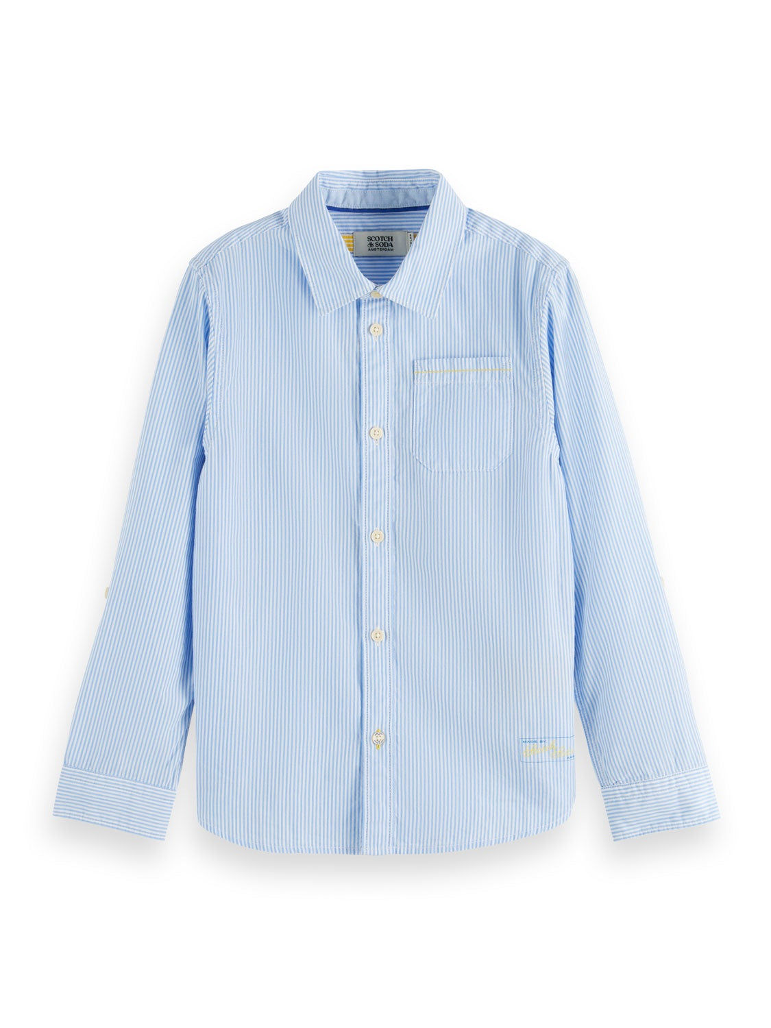 Kids - Regular-fit classic yarn-dyed shirt