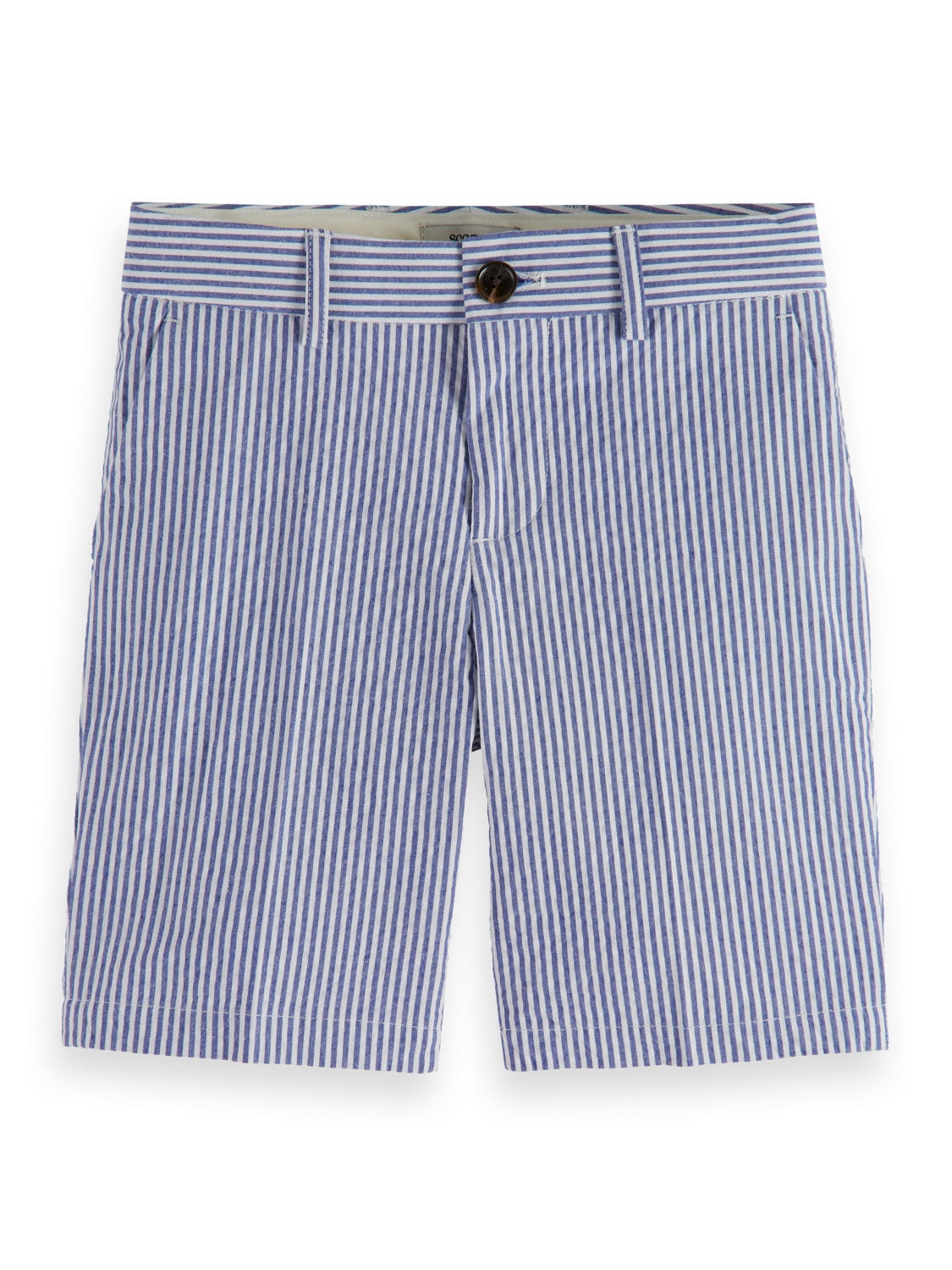 Kids - Mid-length seersucker chino shorts