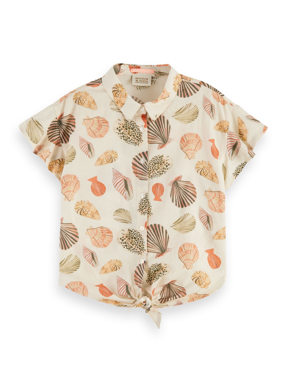 Knotted short sleeved shirt