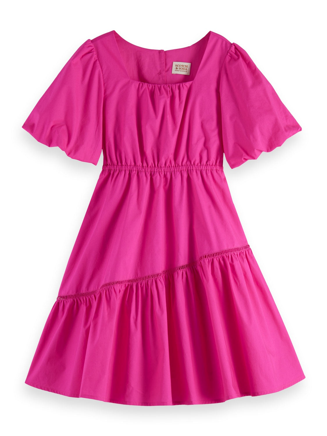 Voluminous tape detail dress
