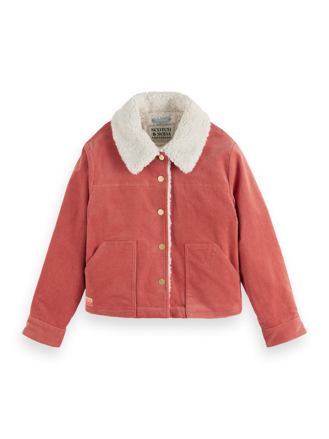 Corduroy jacket with sherpa li
