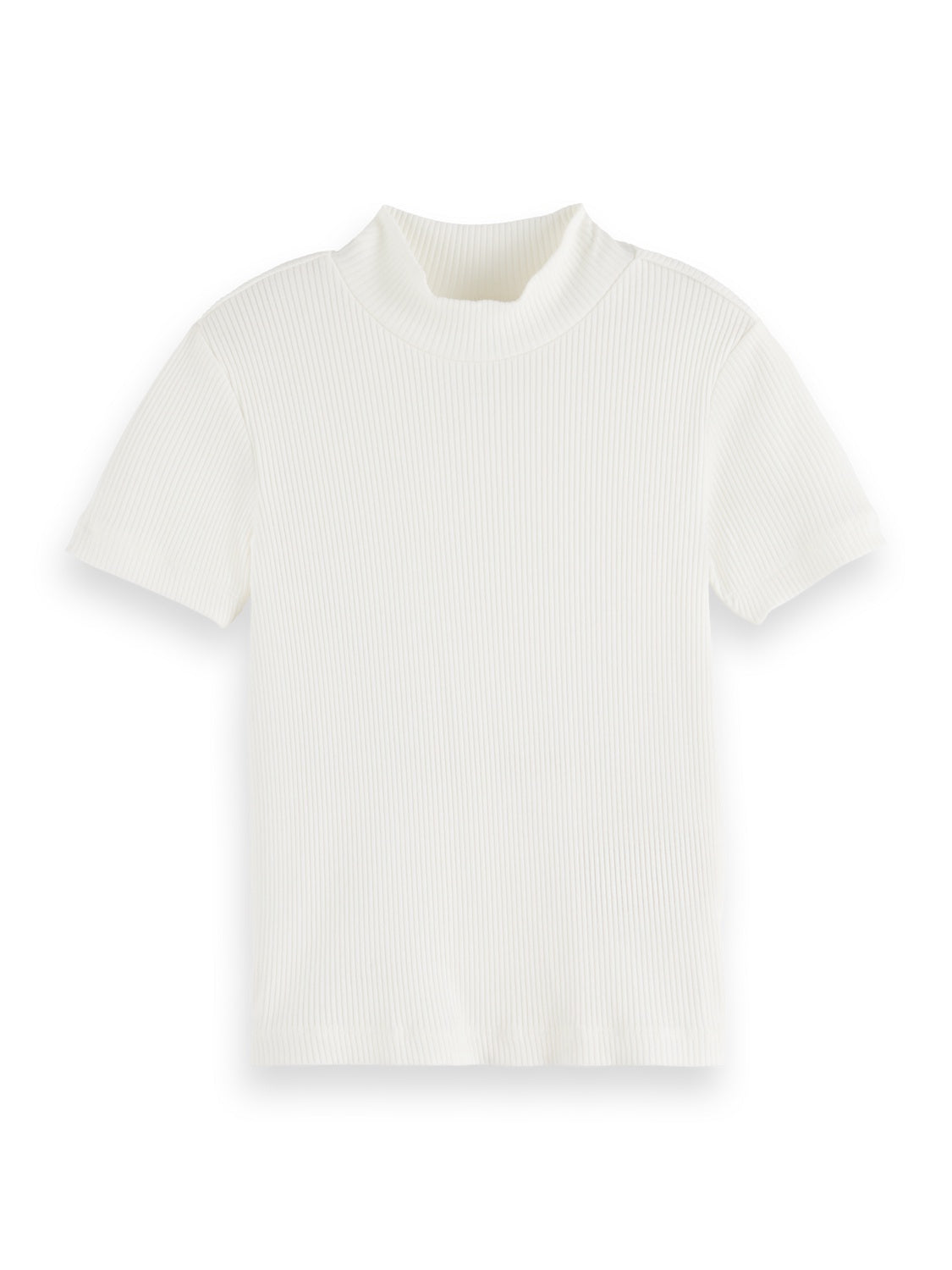 Slim-fit mock neck t-shirt