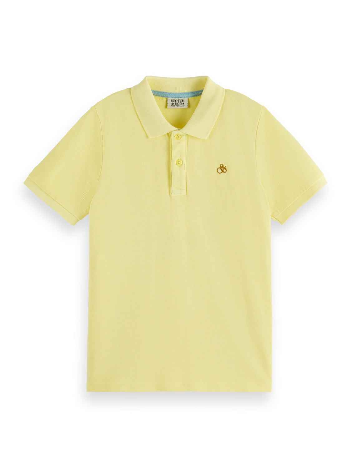 Kids - Garment-dyed pique polo-Sorbet Yellow