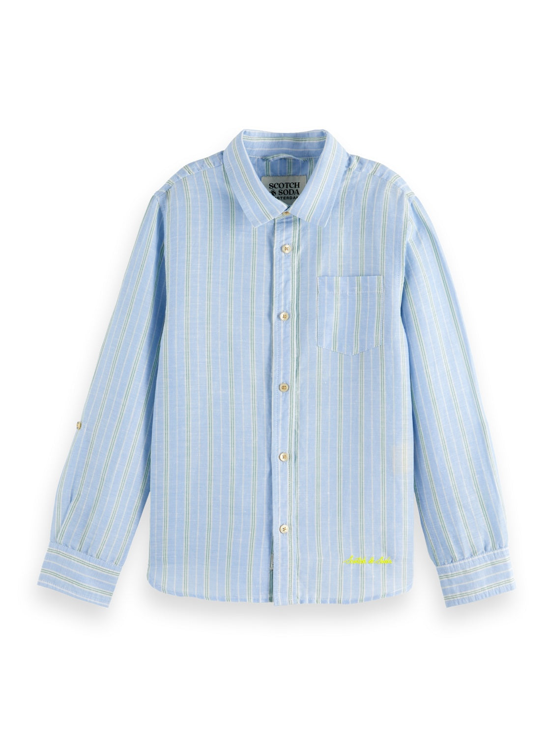Kids - Yarn-dyed linen shirt