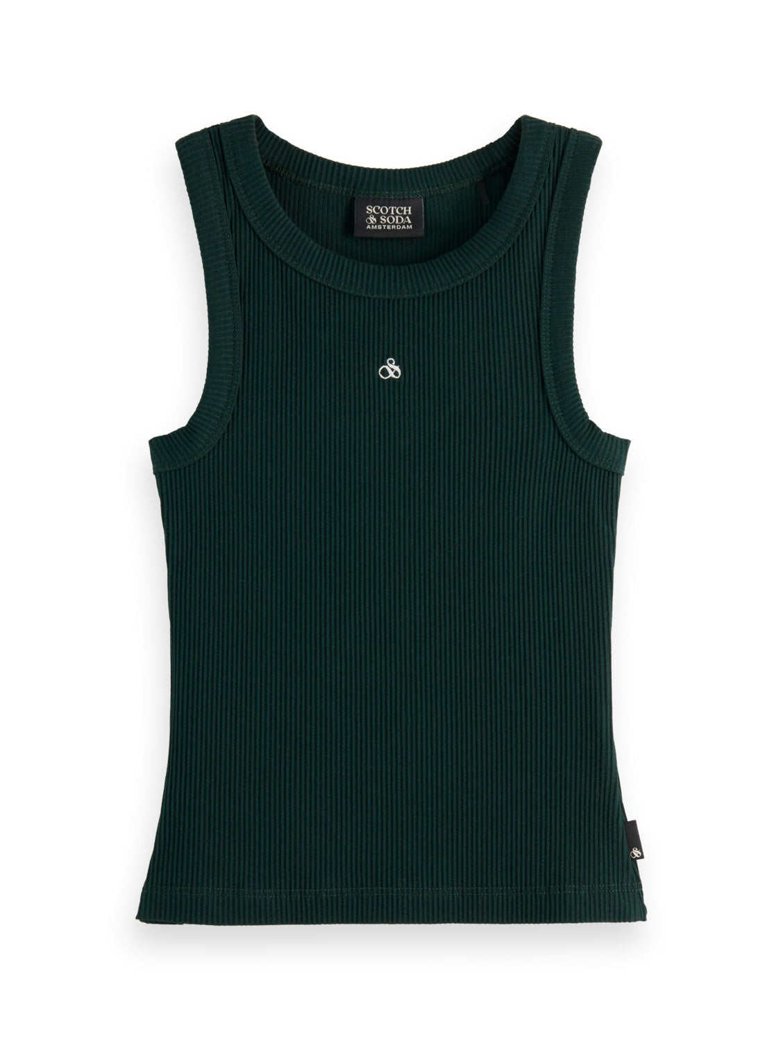 Kids - Ribbed tank top-Amsterdam Green