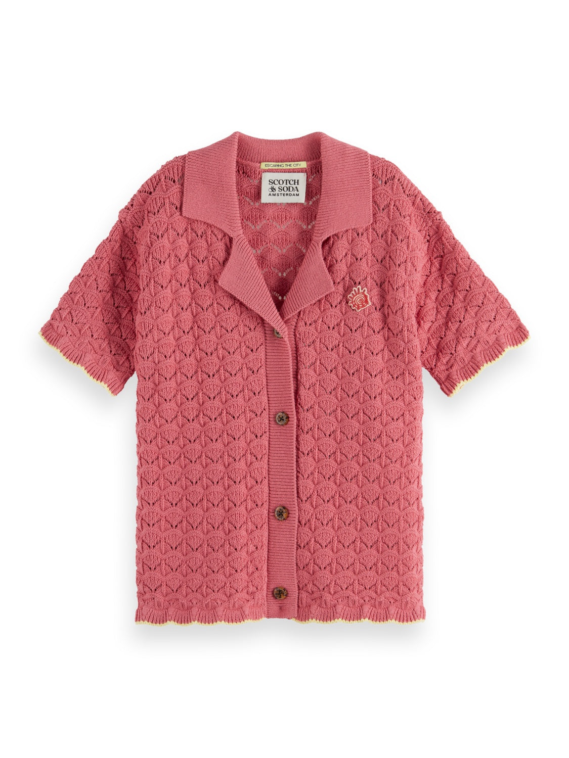 Kids - Scalloped knitted shirt