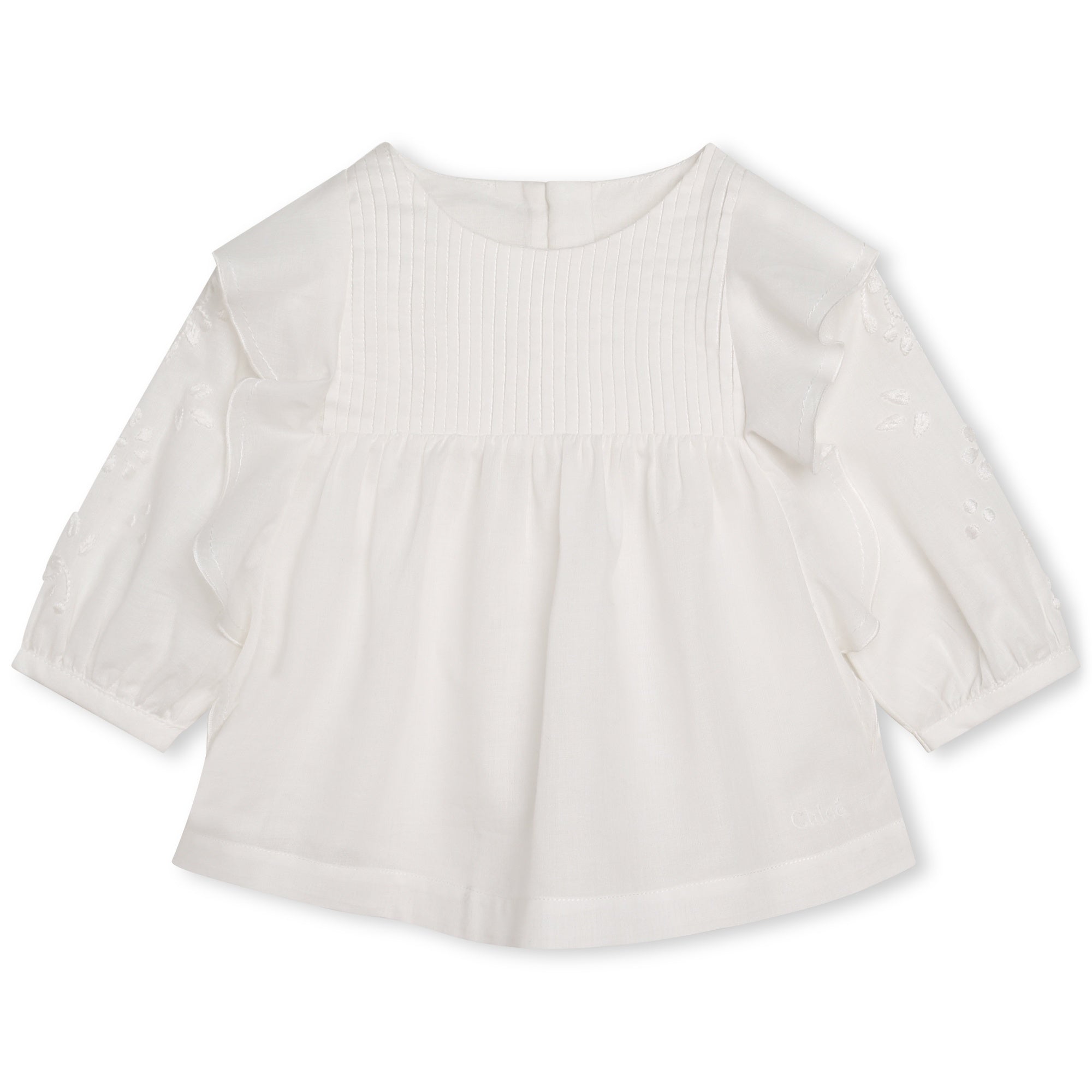CHLOÉ OFF WHITE TODDLER BLOUSE