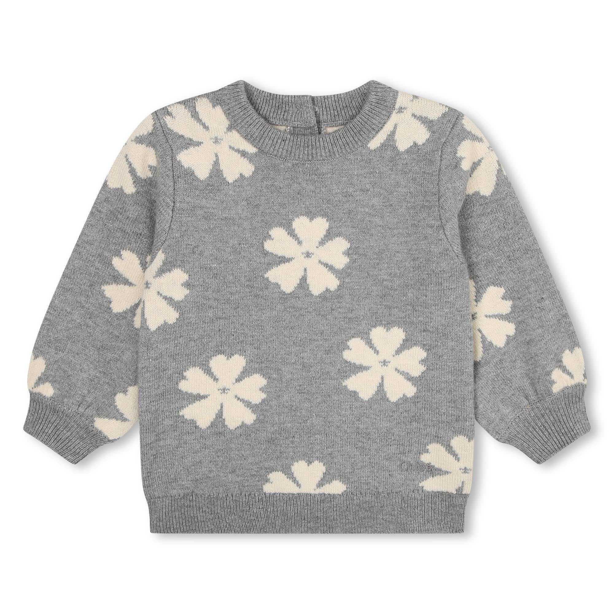 CHLOÉ FLORAL PATTERN KNIT SWEATER