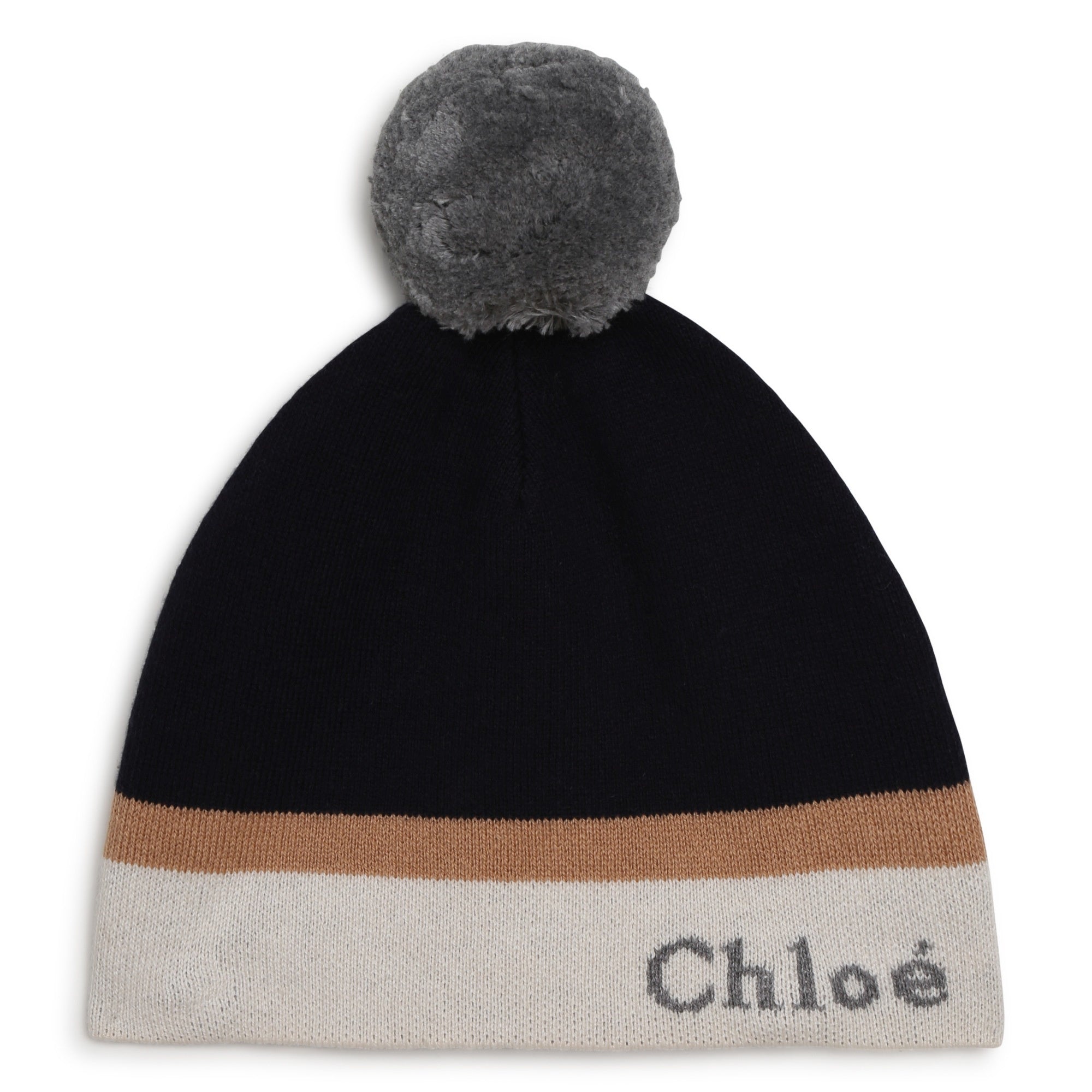 CHLOÉ NAVY KNIT HAT
