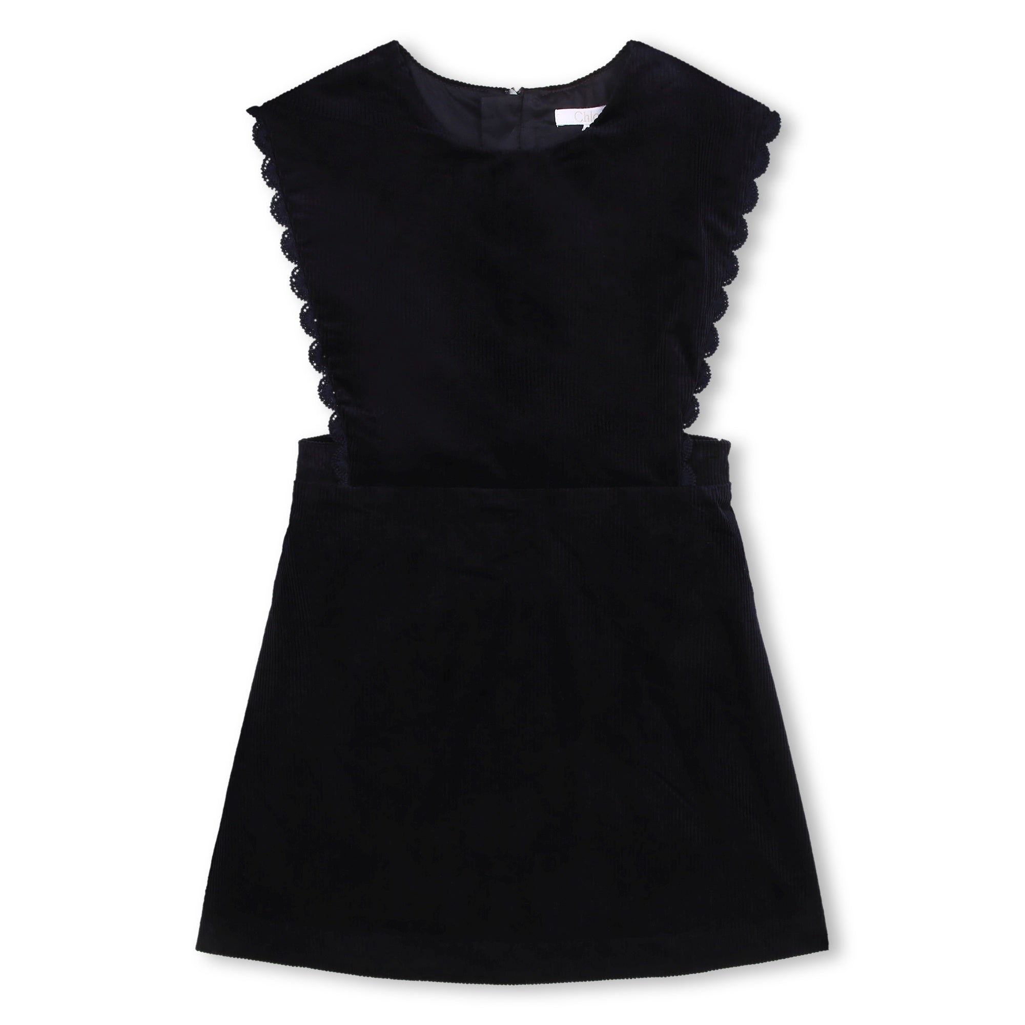 CHLOÉ NAVY GIRLS CORDUROY DRESS