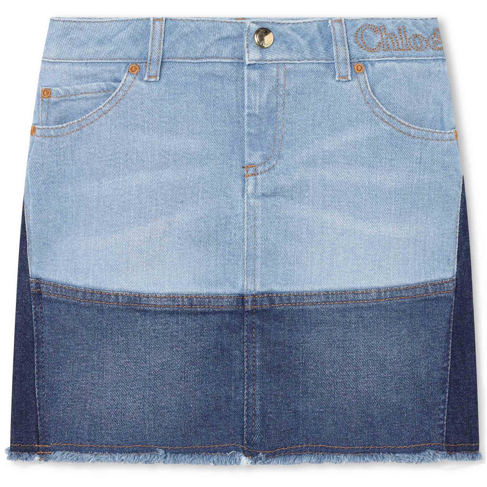 CHLOÉ DENIM BLUE SKIRT-FW24