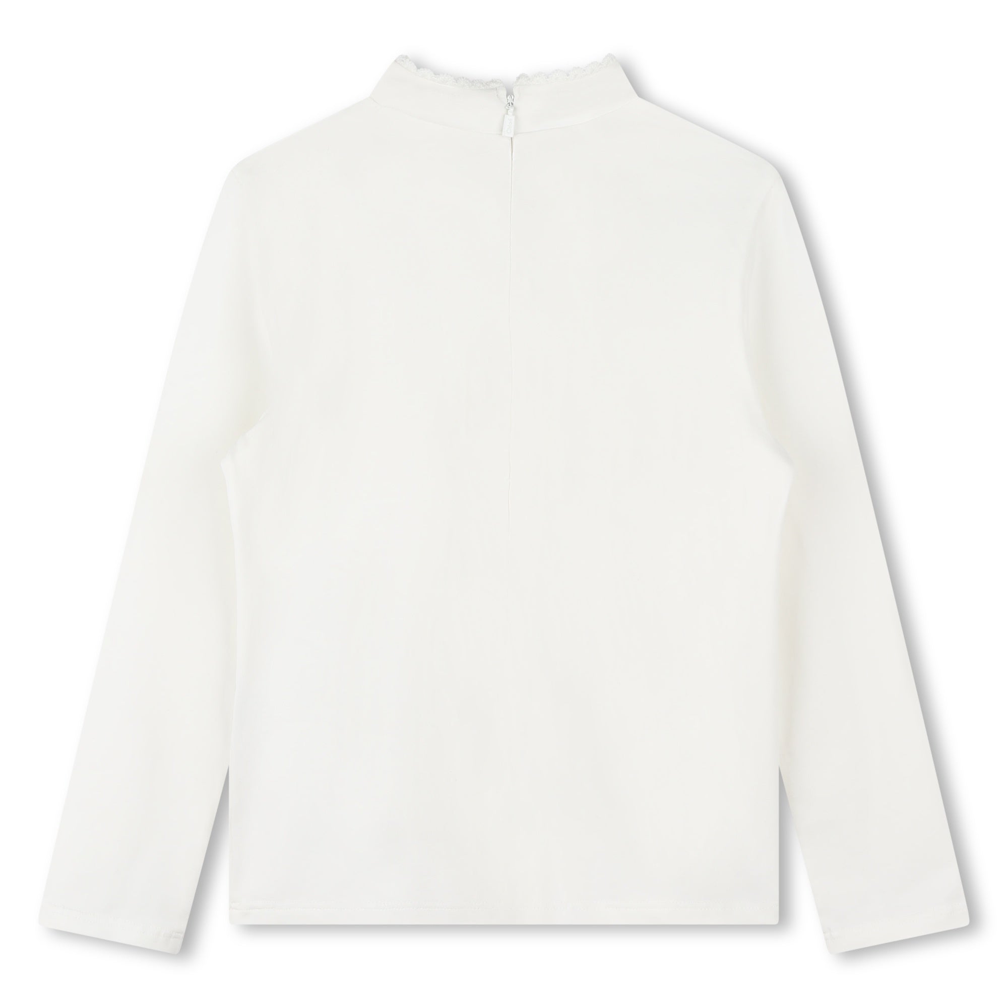 CHLOÉ OFFWHITE COTTON TURTLENECK SWEATER