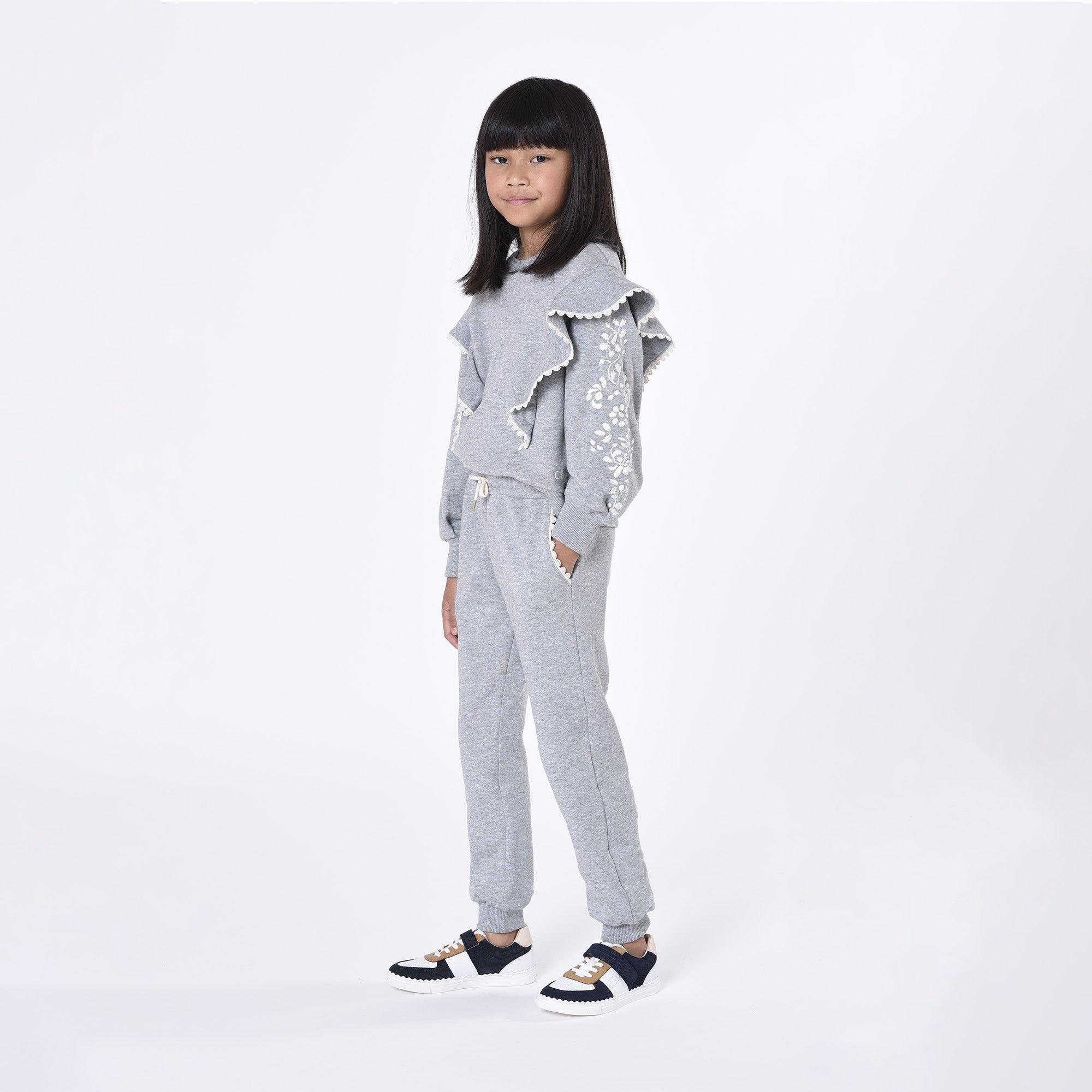 CHLOÉ GREY MARL TRACKSUIT