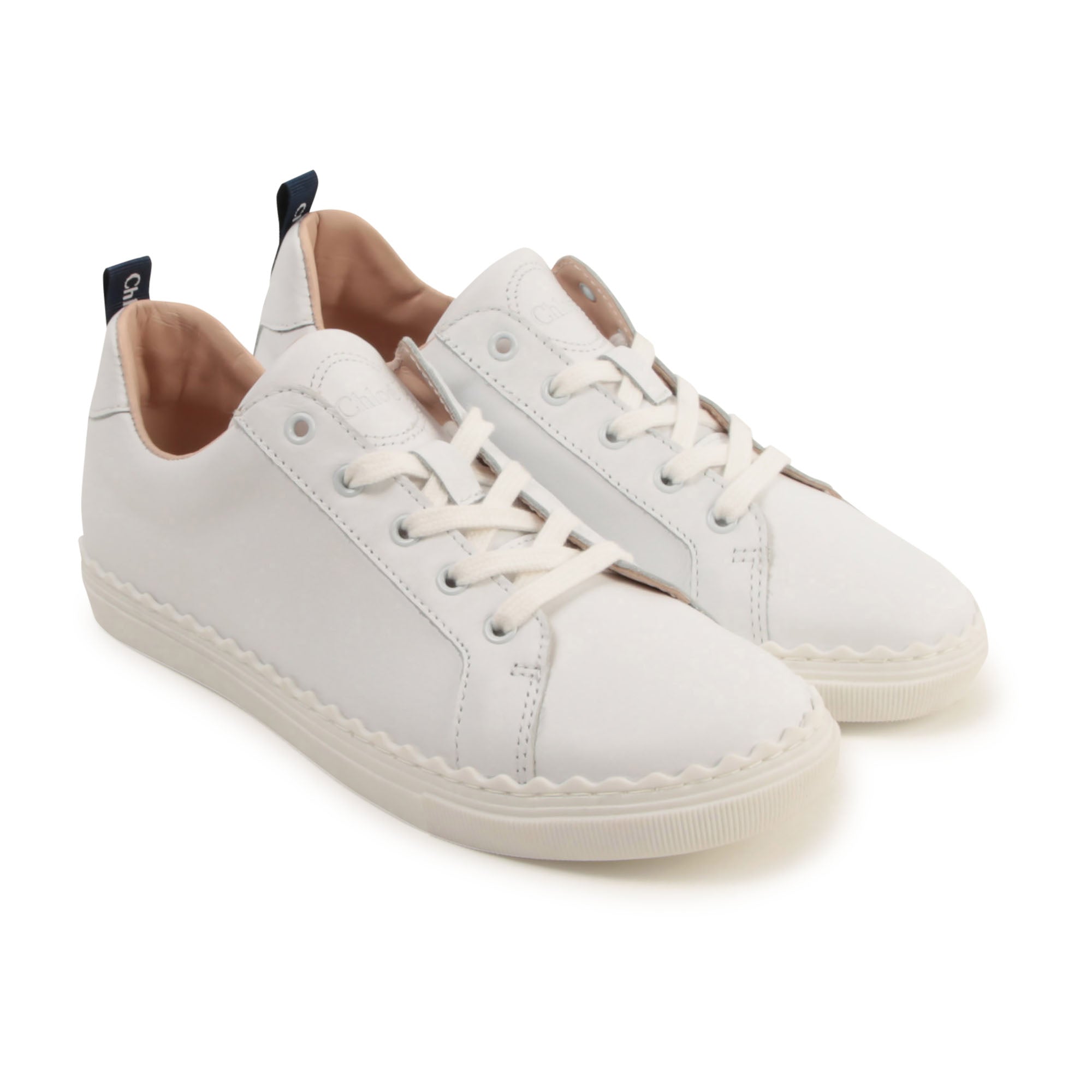 CHLOÉ WHITE TRAINERS-LACES