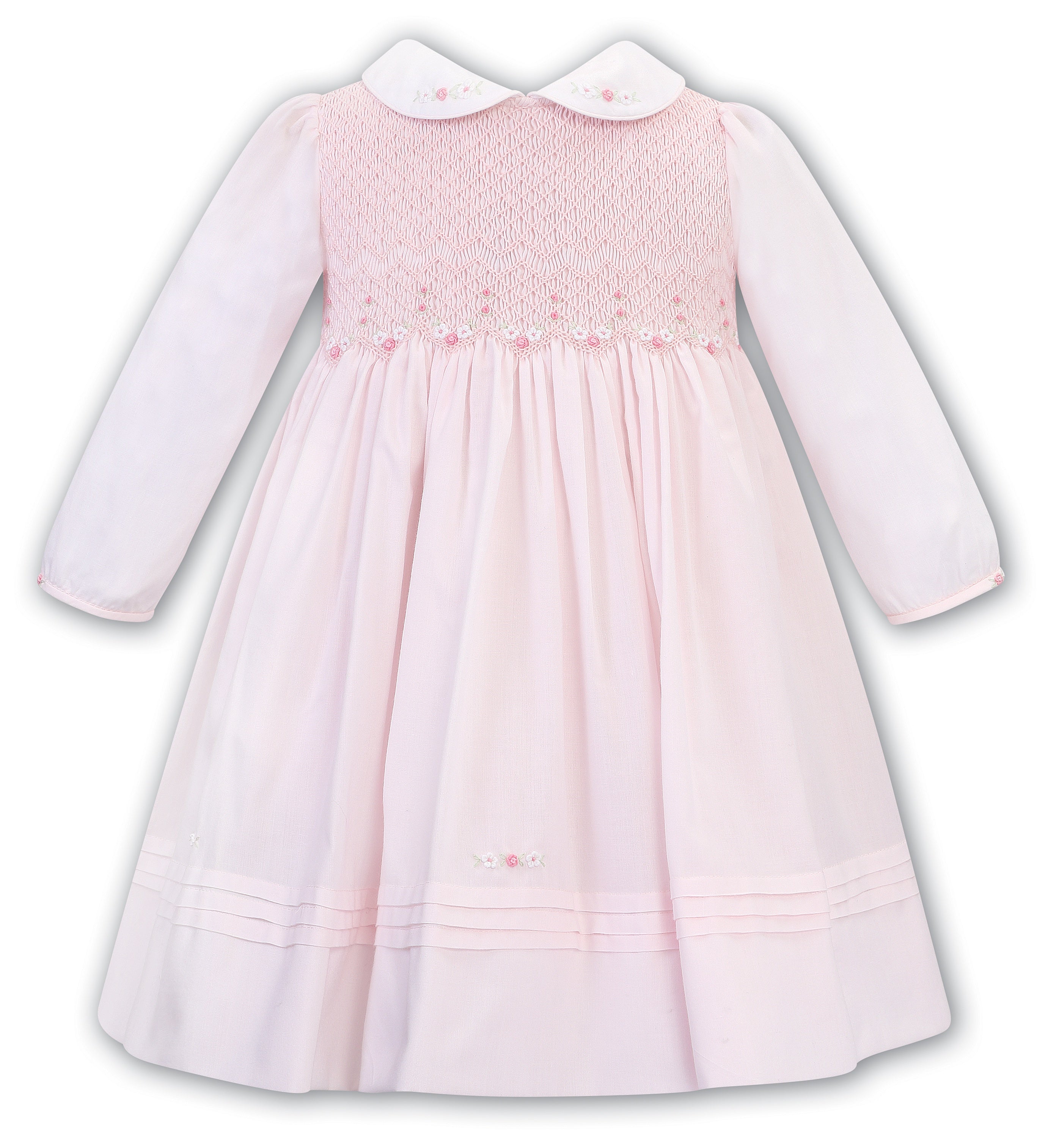 SARAH LOUISE PINK SMOCKED DRESS