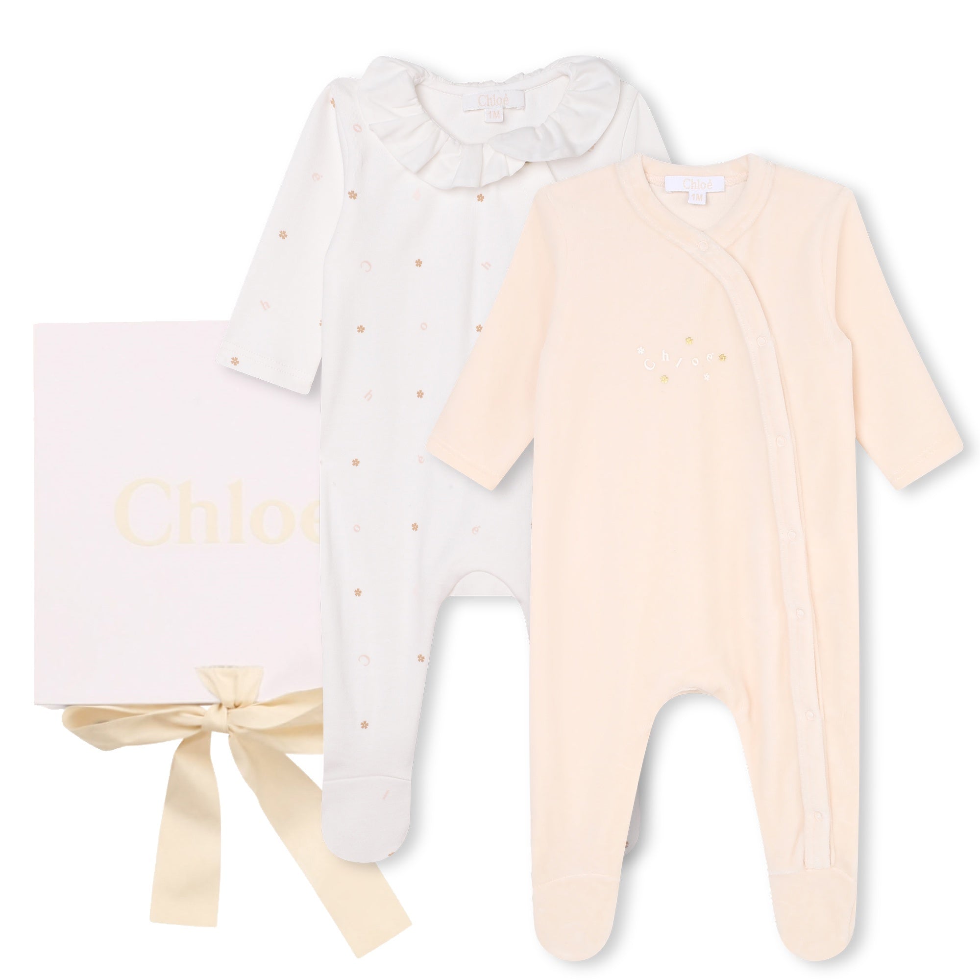 CHLOÉ WHITE + PALE PINK GIFT SET