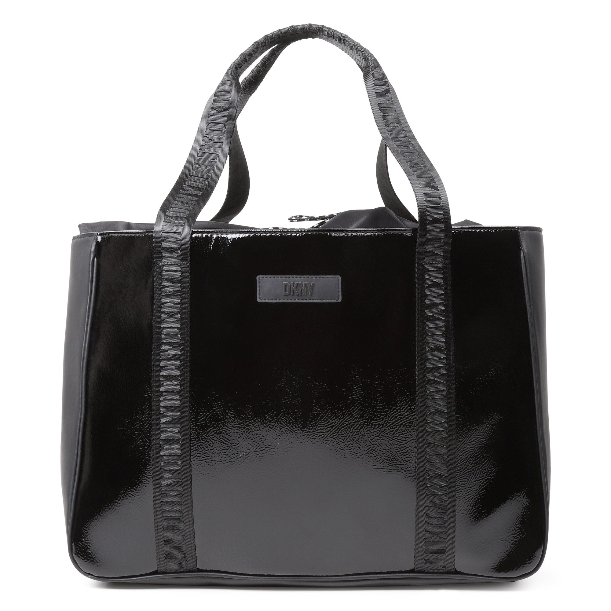 DKNY BLACK SHINNY SHOPPING BAG
