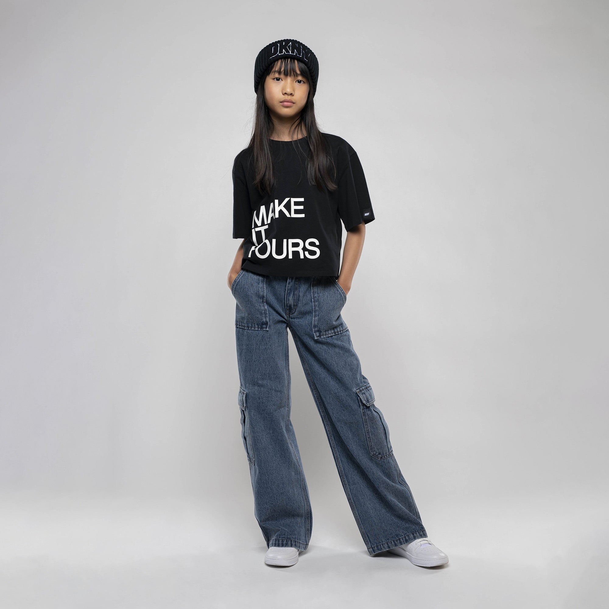 DKNY BLACK "MAKE IT YOURS" T-SHIRT