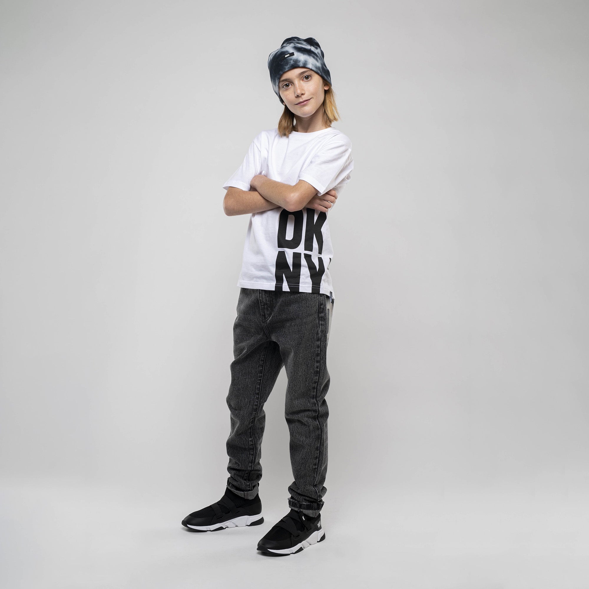 DKNY BOYS WHITE COLOUR "MAKE IT YOUR OWN" T-SHIRT