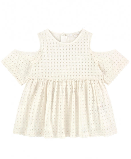 Chloé White off the shoulder poplin Top