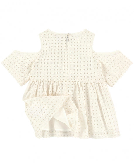 Chloé White off the shoulder poplin Top
