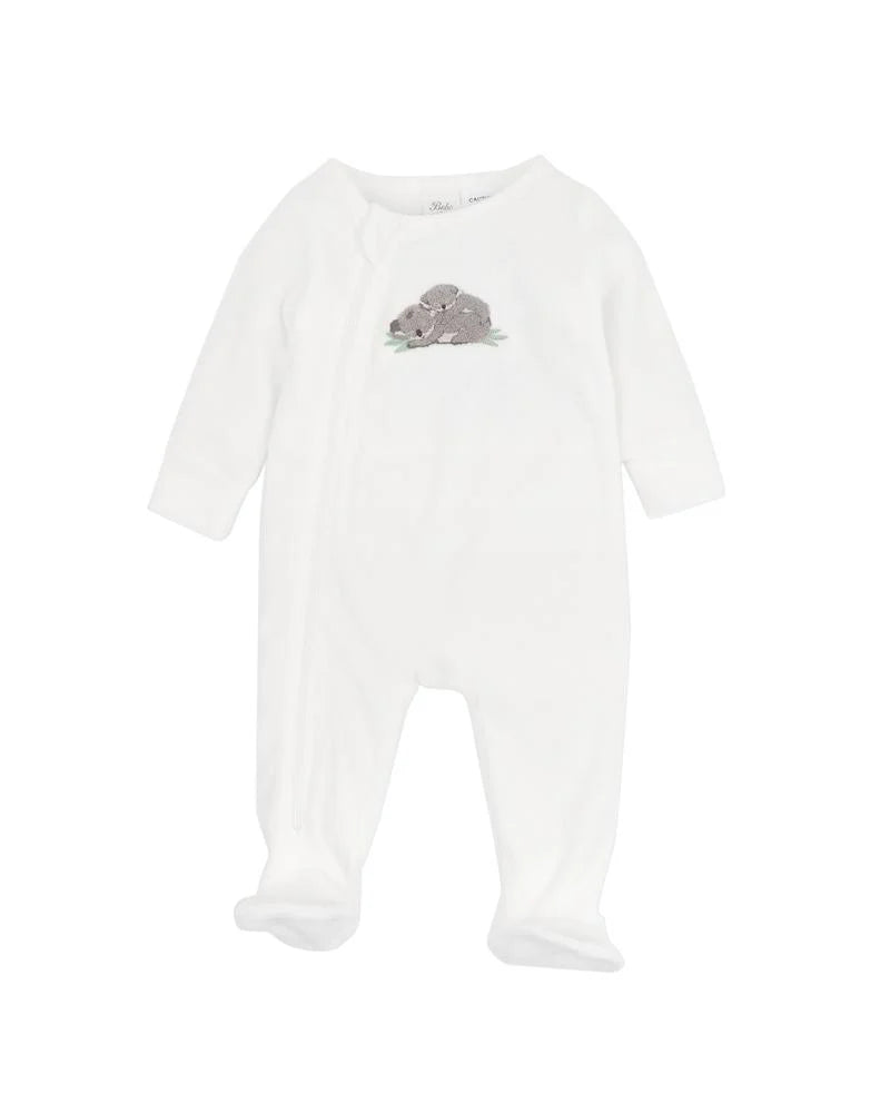 BAILEY KOALA VELOUR ONESIE