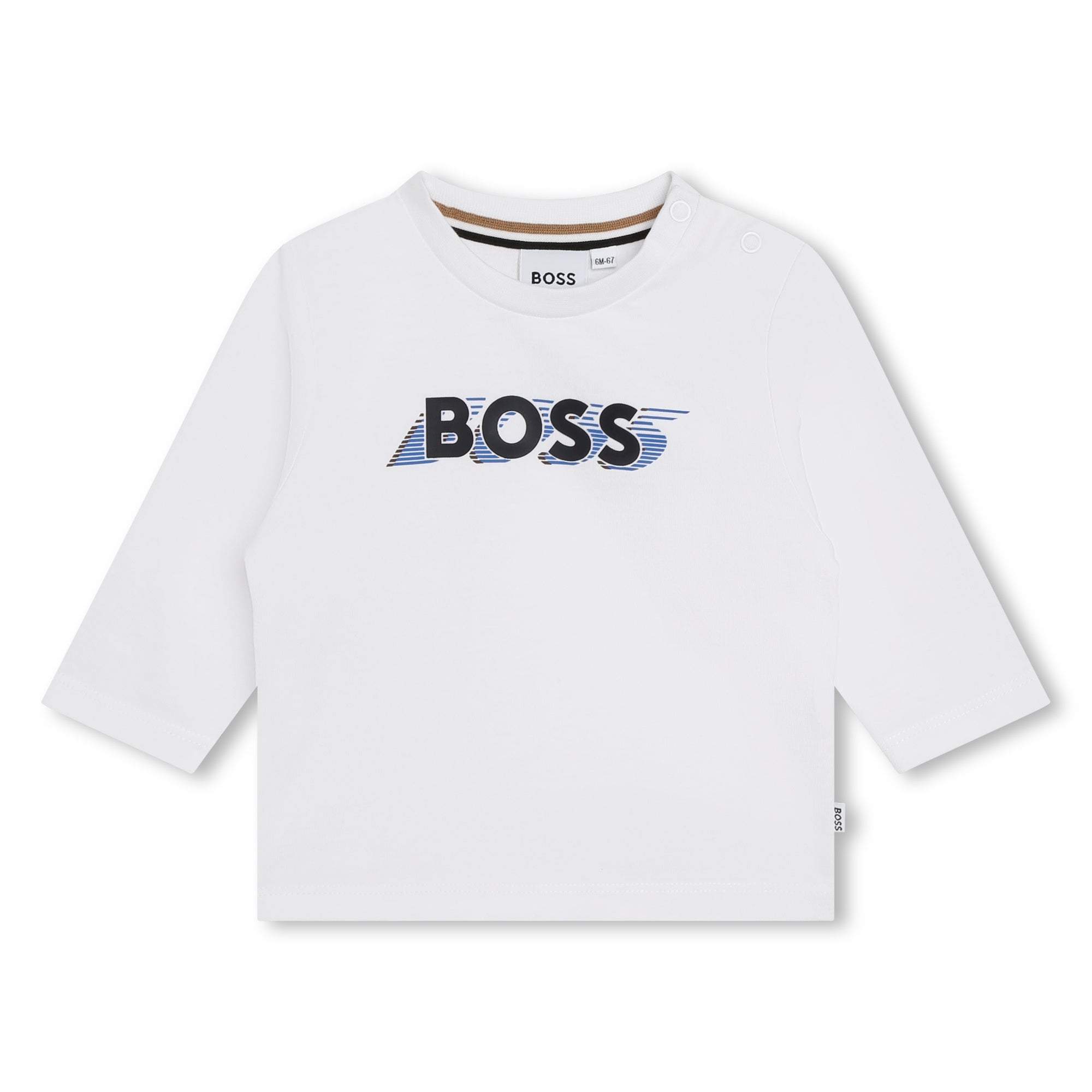 BOSS TODDLER WHITE L/S TSHIRT