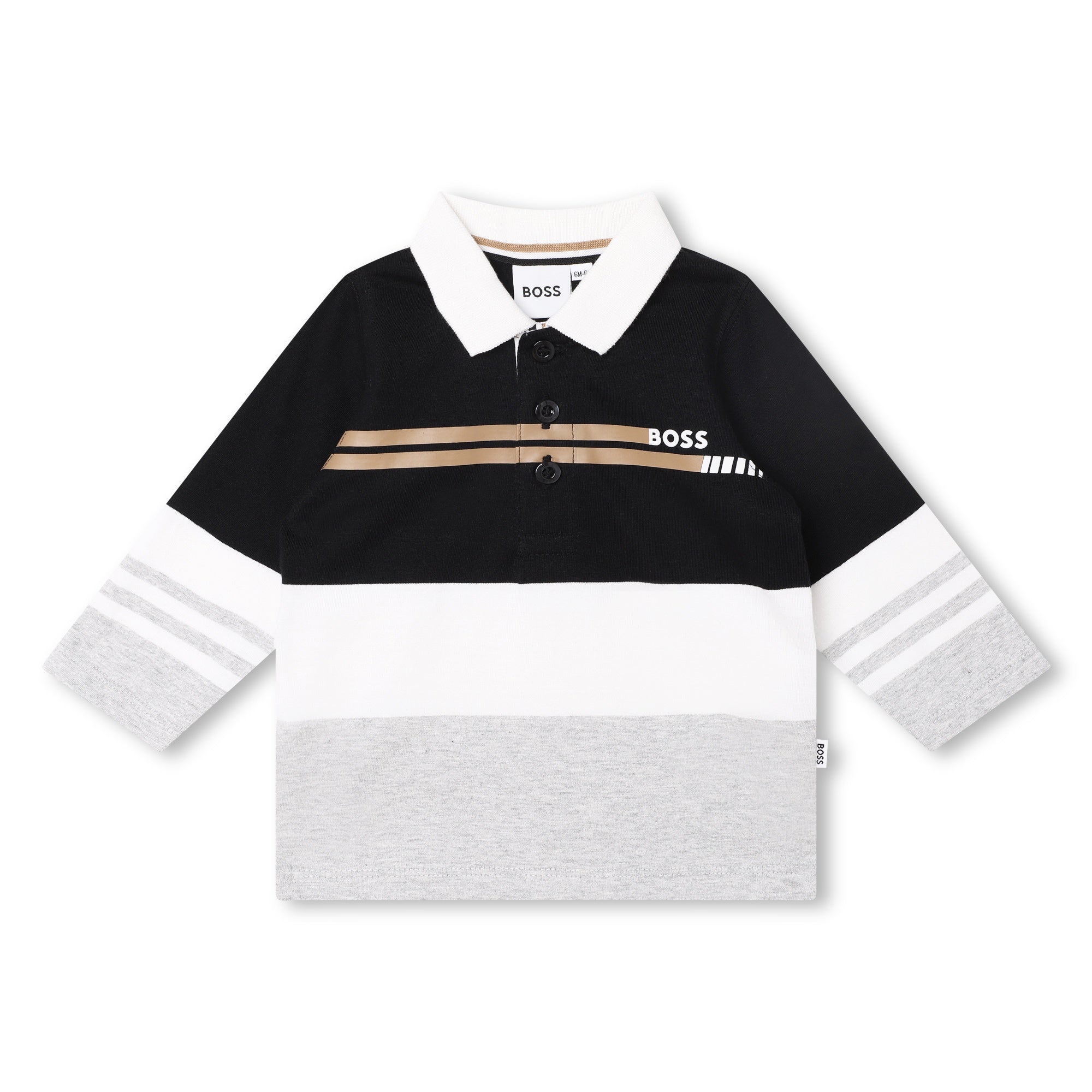 BOSS TODDLER L/S POLO- COLOUR BLOCK