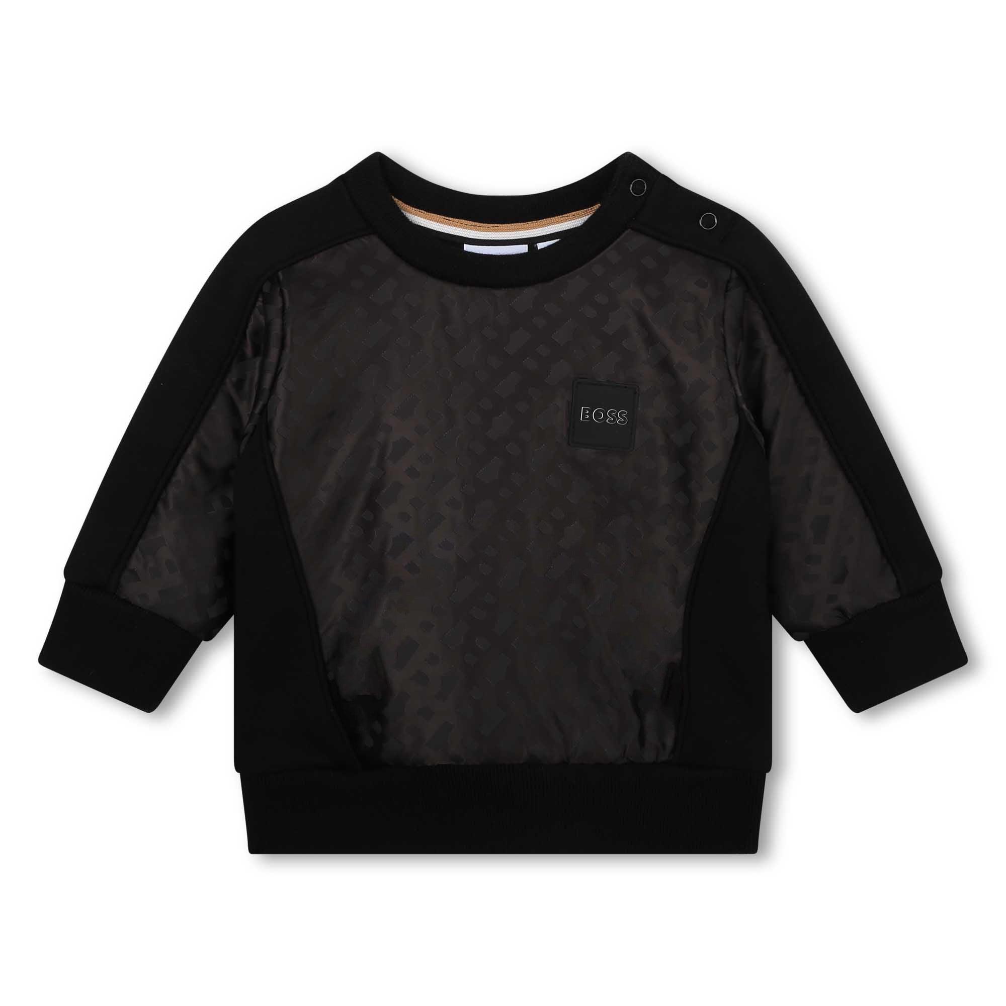 BOSS TODDLER BLACK MONOGRAM SWEATSHIRT