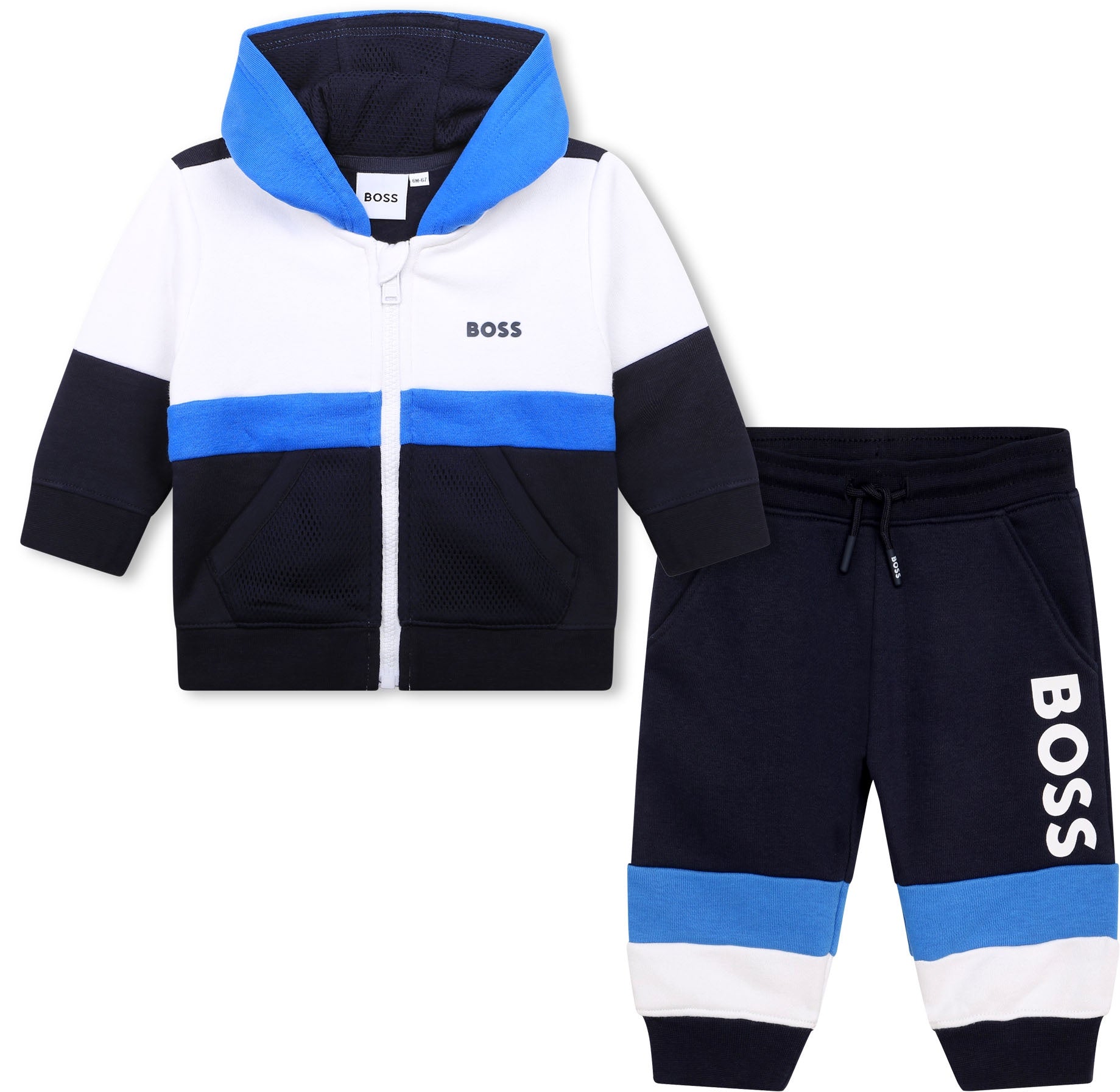 BOSS TODDLER COBALT BLUE TRACKSUIT-2PCE