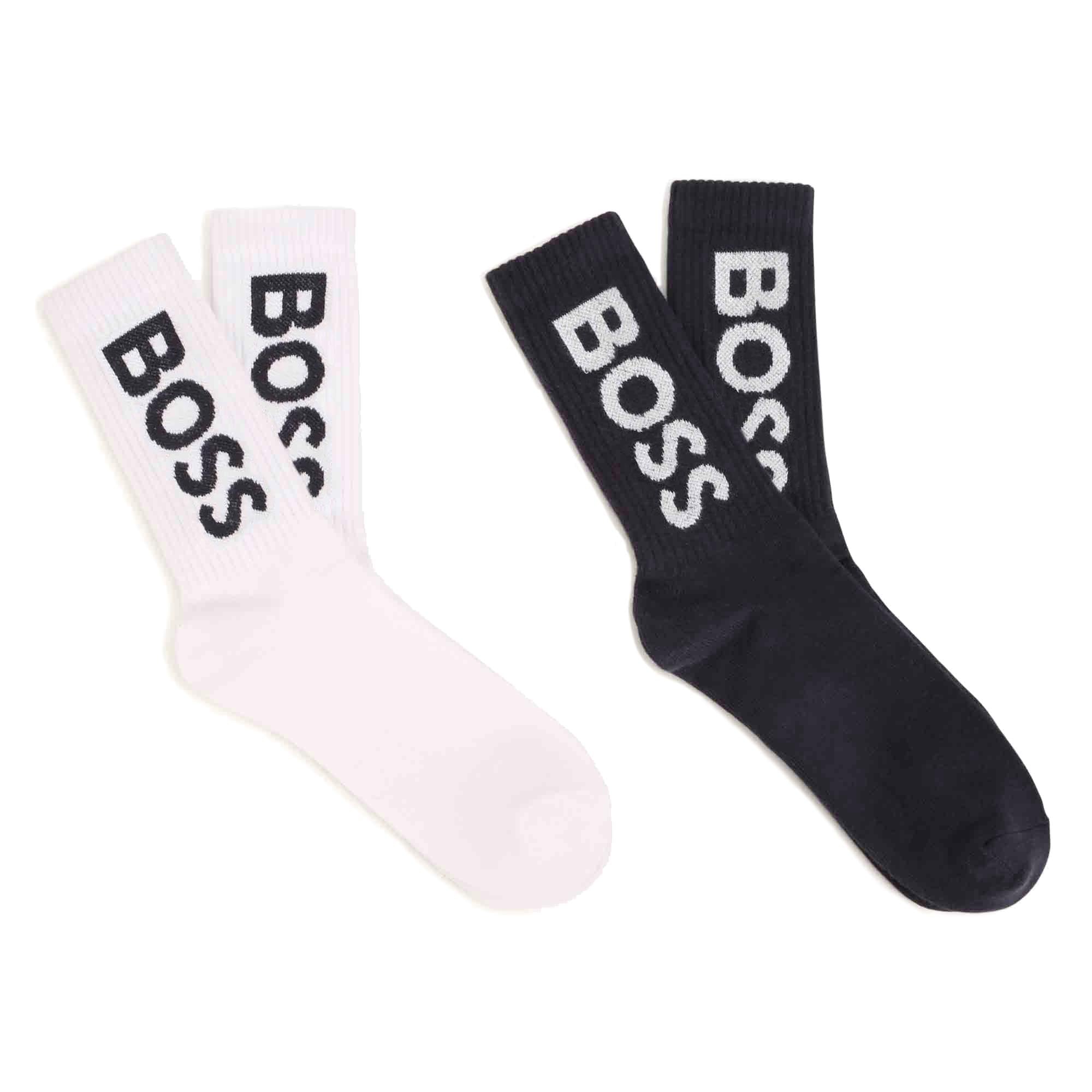 BOSS BOYS 2PK SOCKS-WHITE/NAVY