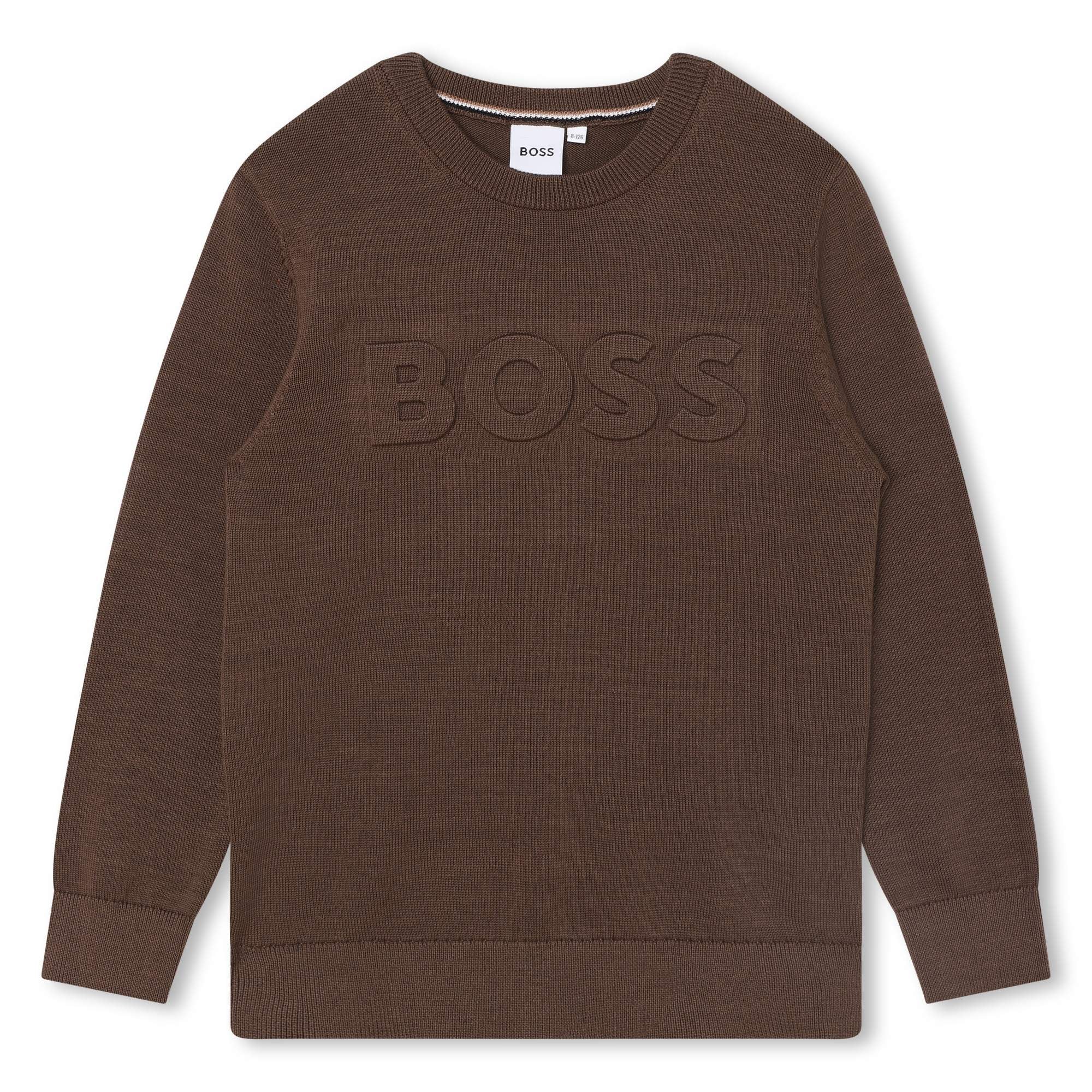 BOSS BOYS BROWN PULLOVER