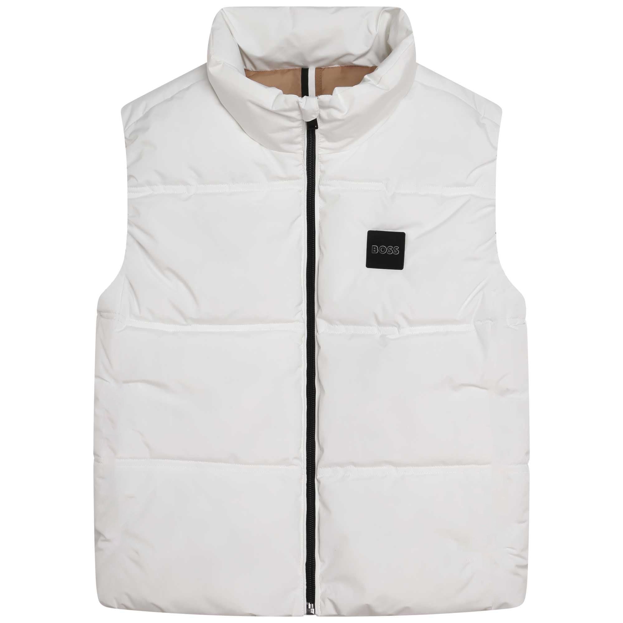 BOSS WHITE PUFFER VEST