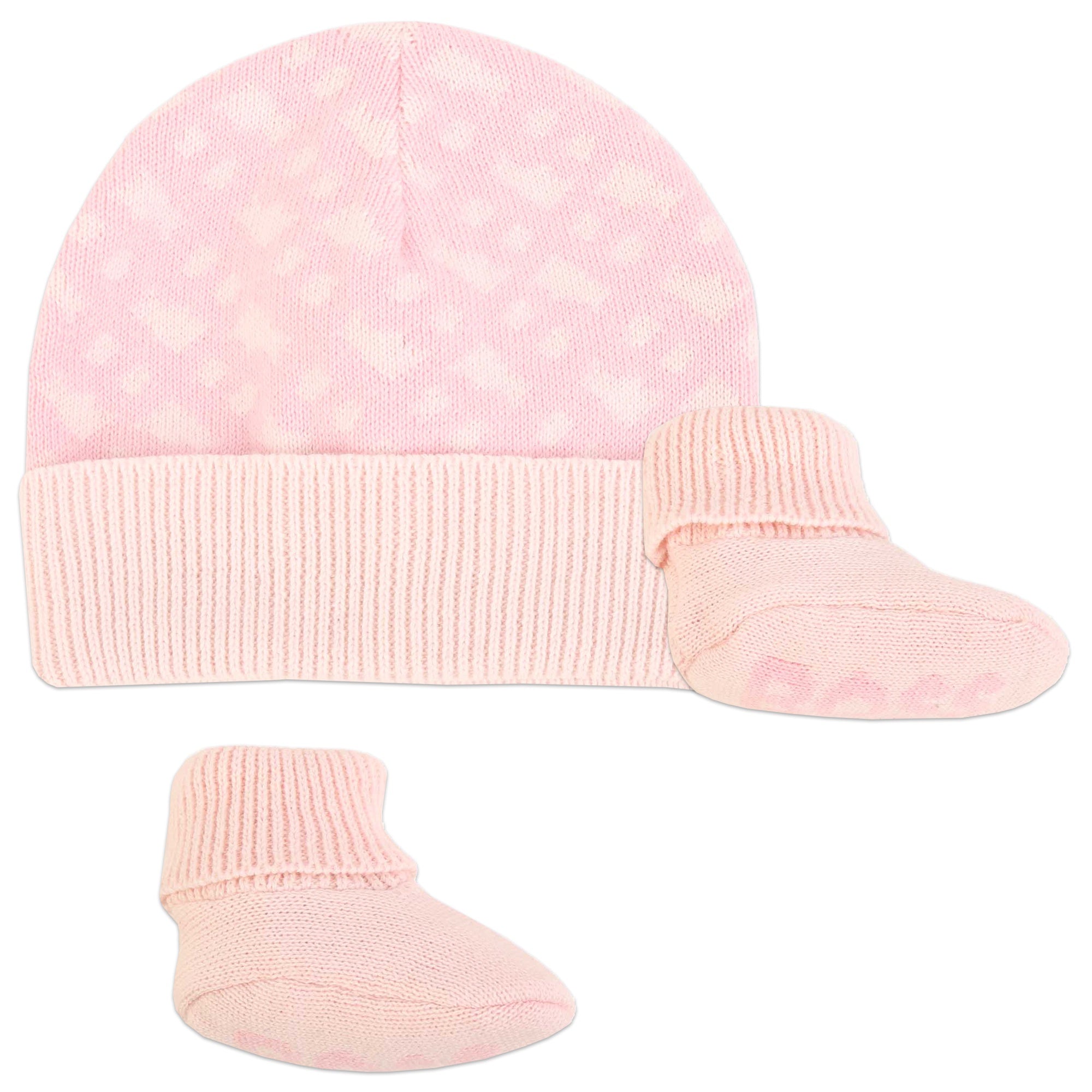 BOSS PINK PULL ON HAT+SLIPPERS GIFT BOX