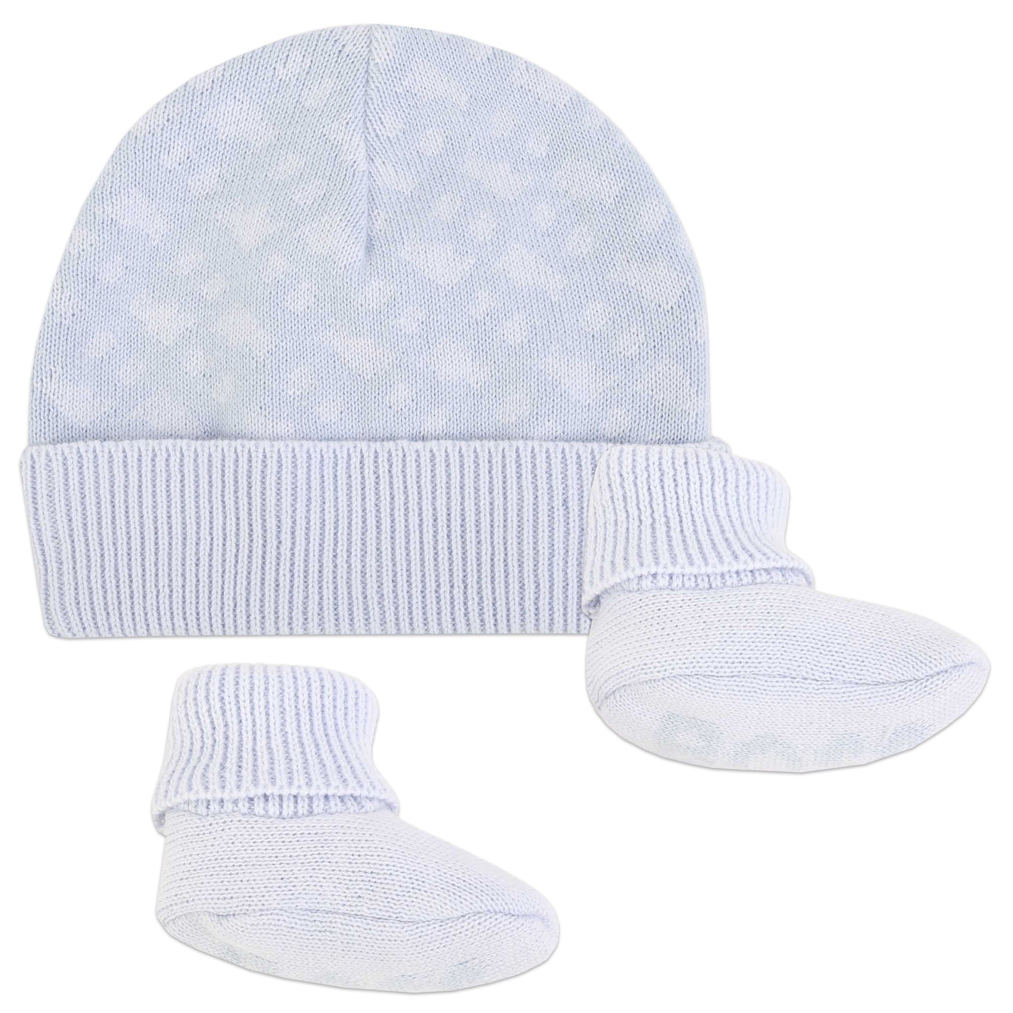 BOSS PALE BLUE PULL ON HAT+SLIPPERS GIFT BOX