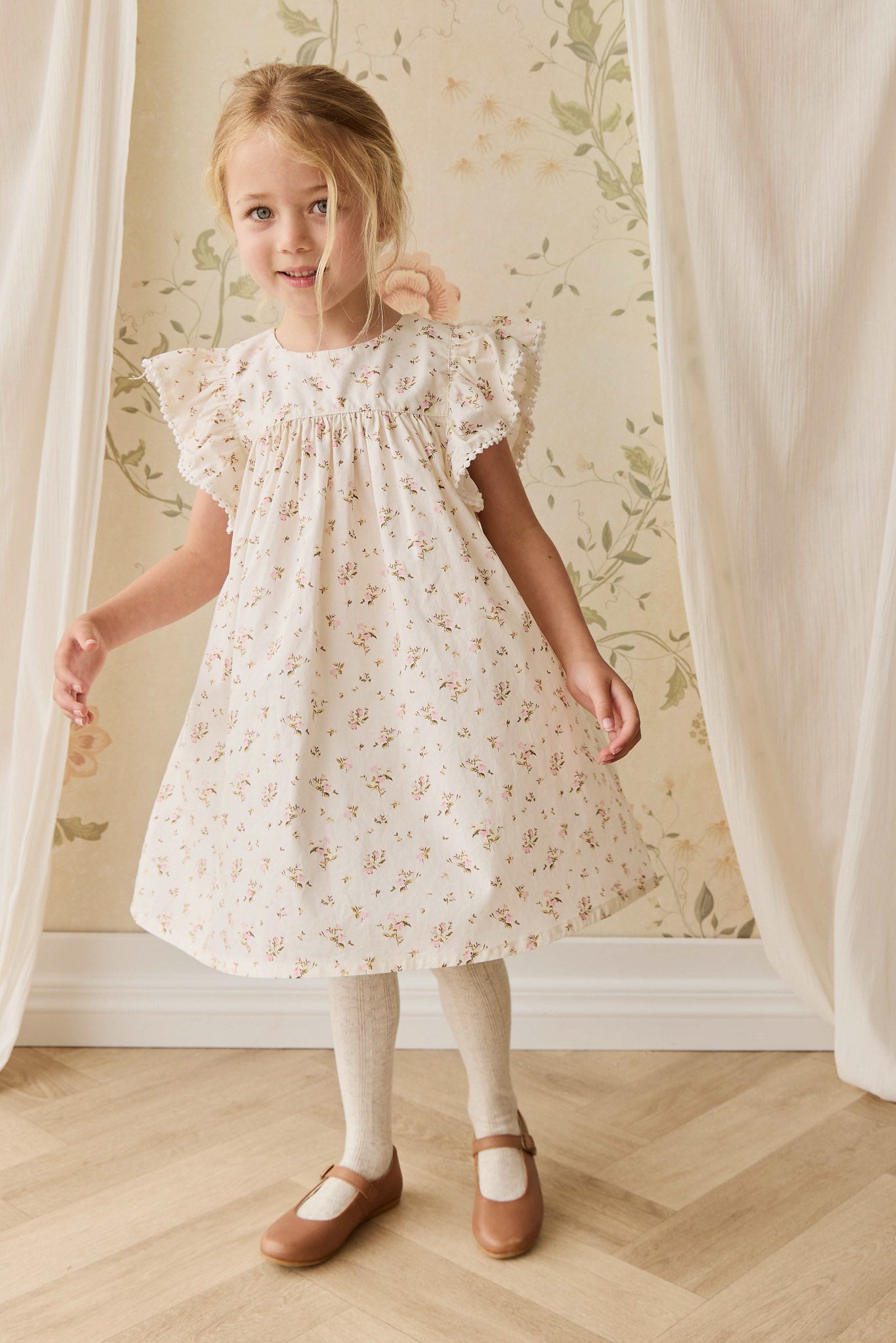 Organic Cotton Eleanor Dress - Bianca Antique