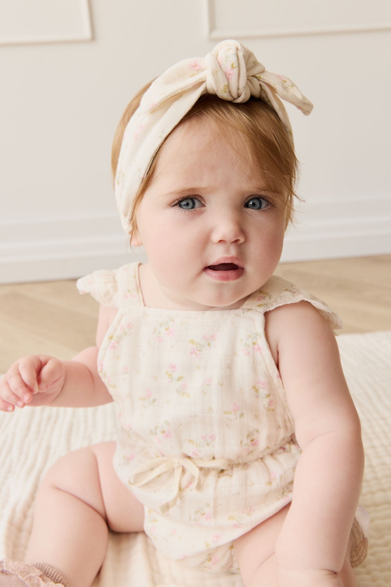 Organic Cotton Muslin Headband-Emilia Pink