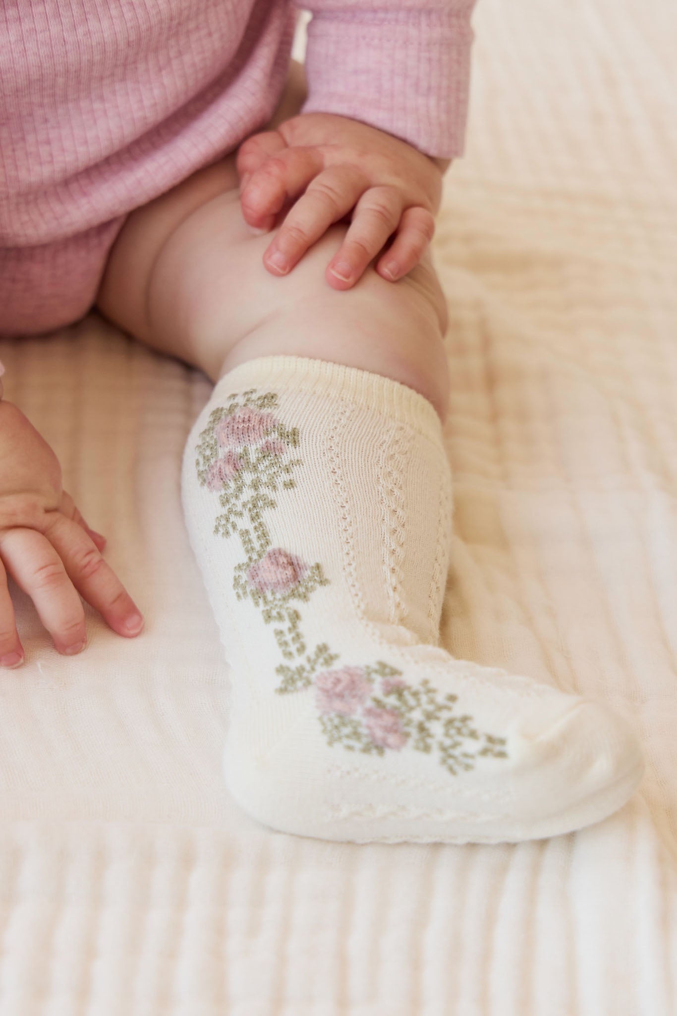 Tasha Floral Jacquard Sock