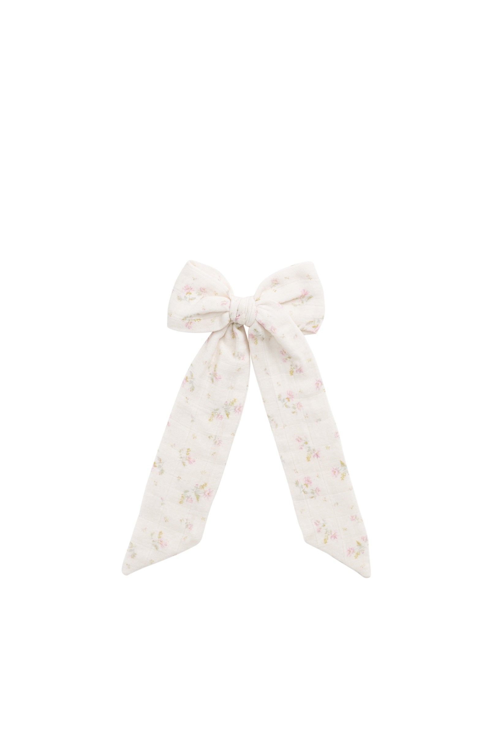 Organic Cotton Muslin Alora Bow-Emelia Pink