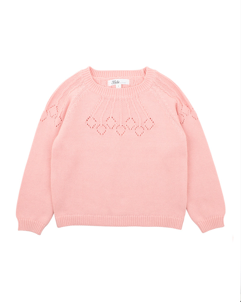 DOTTI NEEDLE OUT KNITTED JUMPER 3-7 YRS