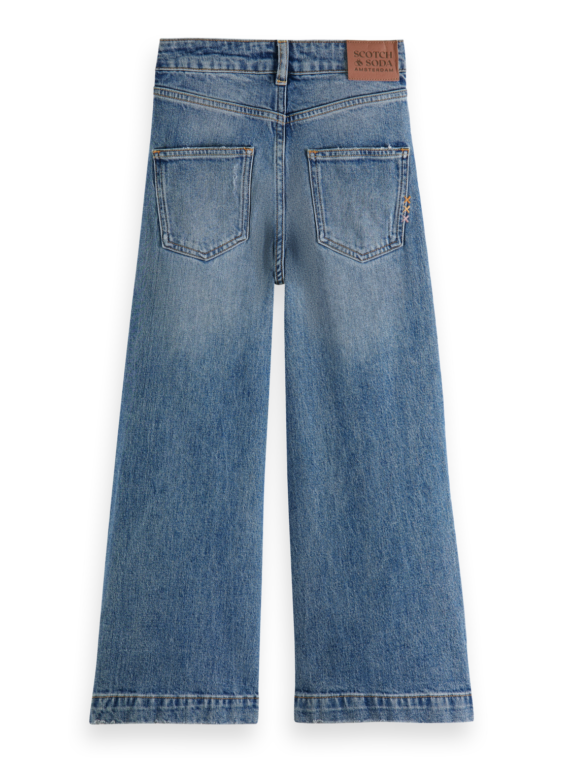 Kids - Wave high-rise super wide jeans