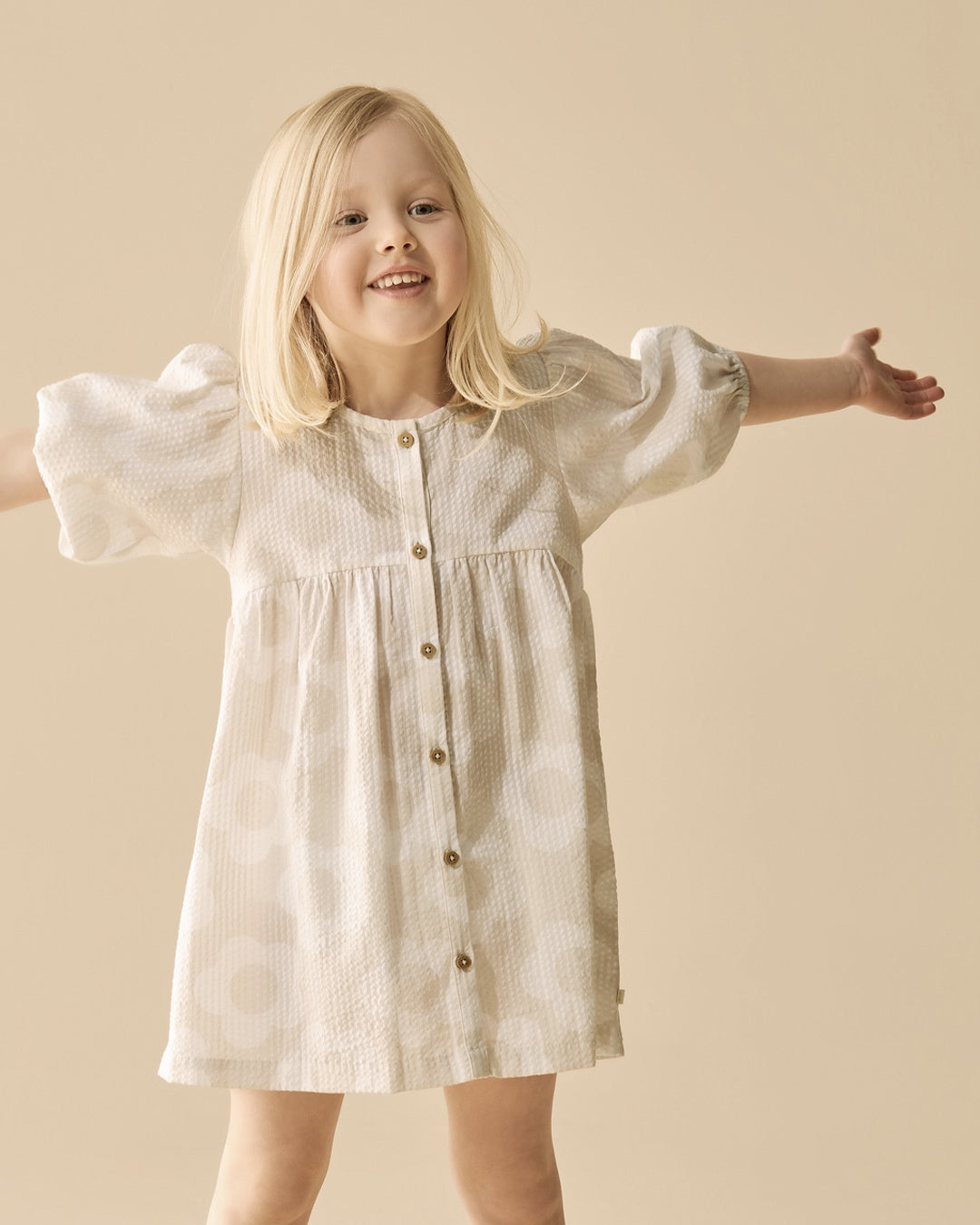 Daisy Bloom Organic Button Dress