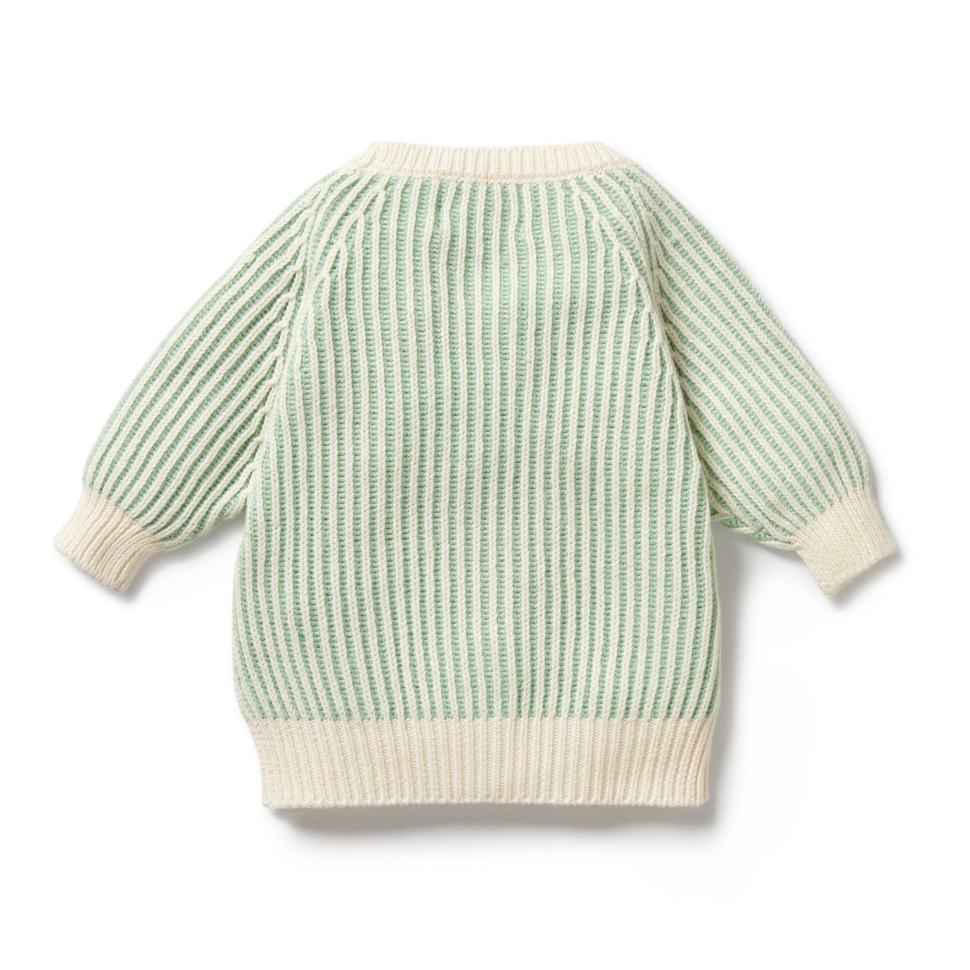 MINT GREEN KNITTED RIBBED JUMPER