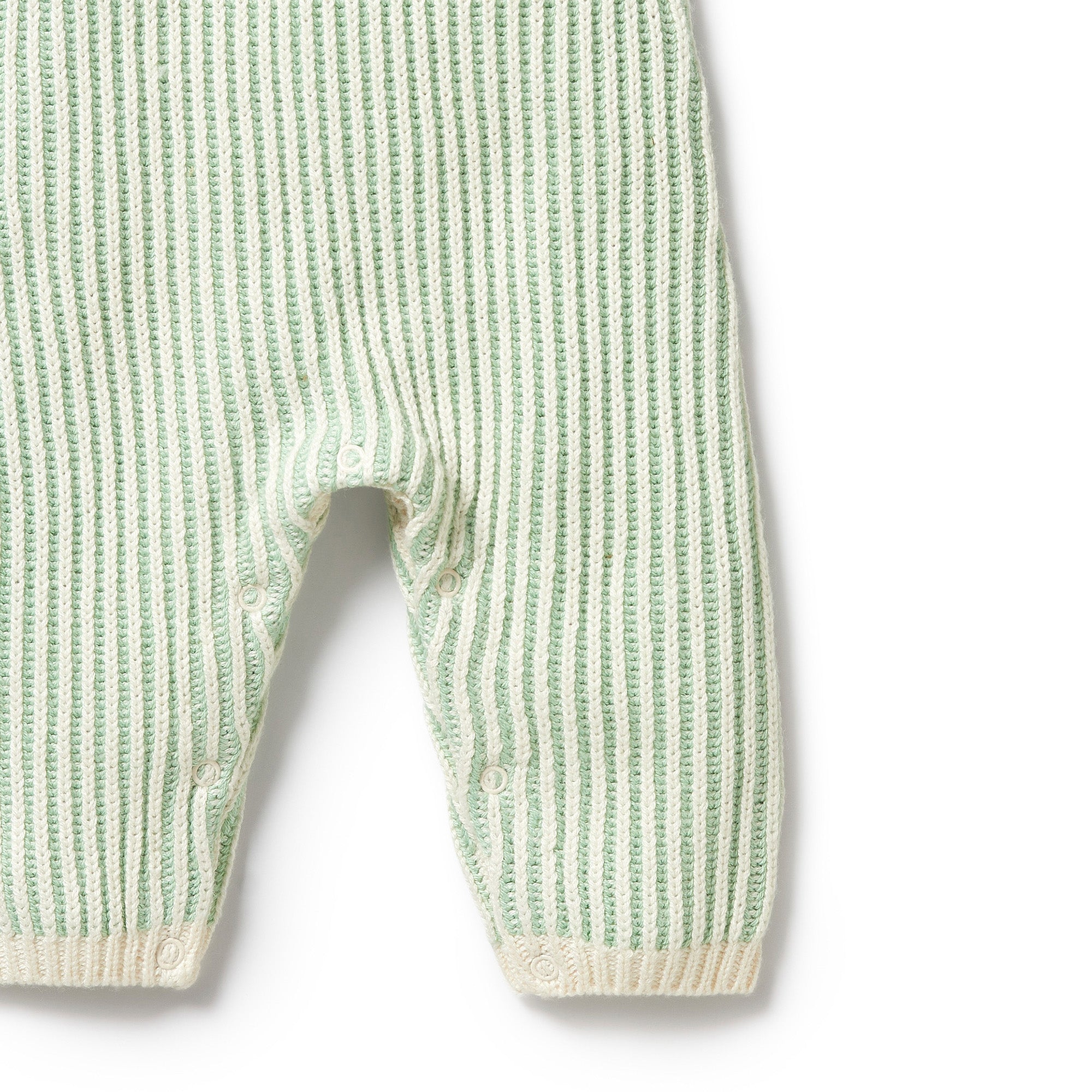 MINT GREEN KNITTED RUFFLE OVERALL