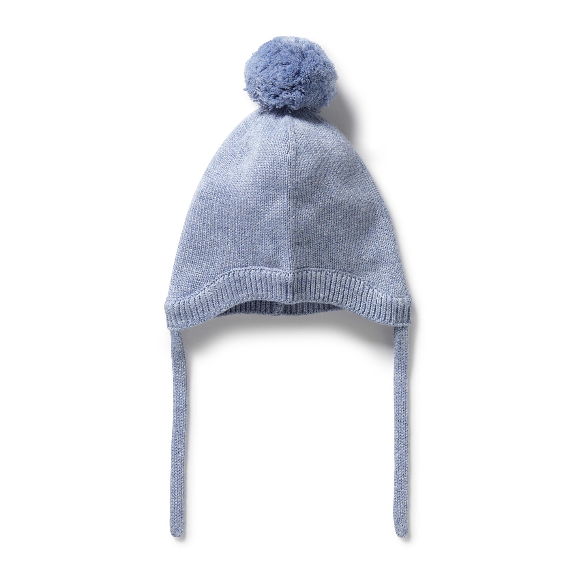Blue Speckle Organic Knitted Bonnet