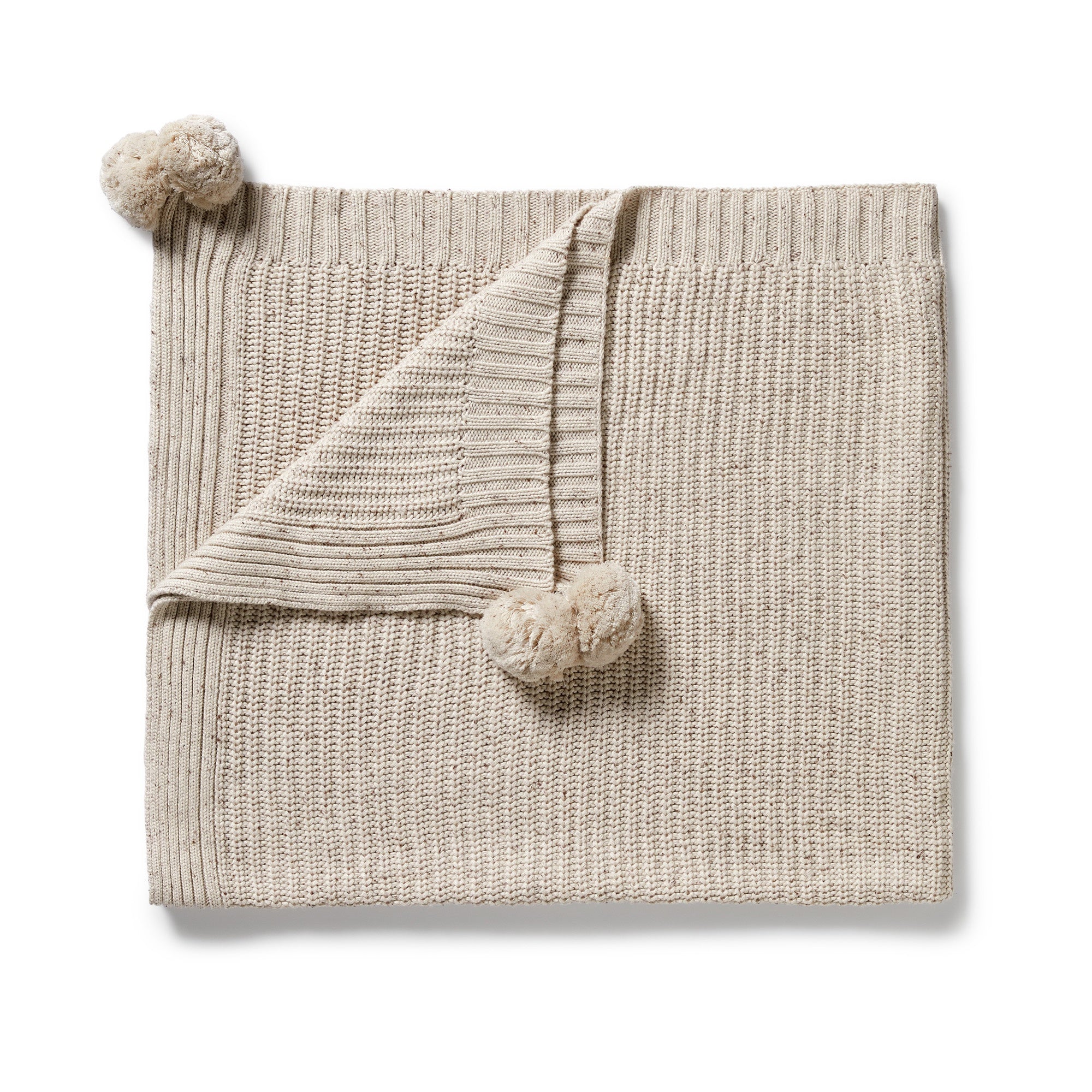 Cookie and Cream Organic Knitted Blanket