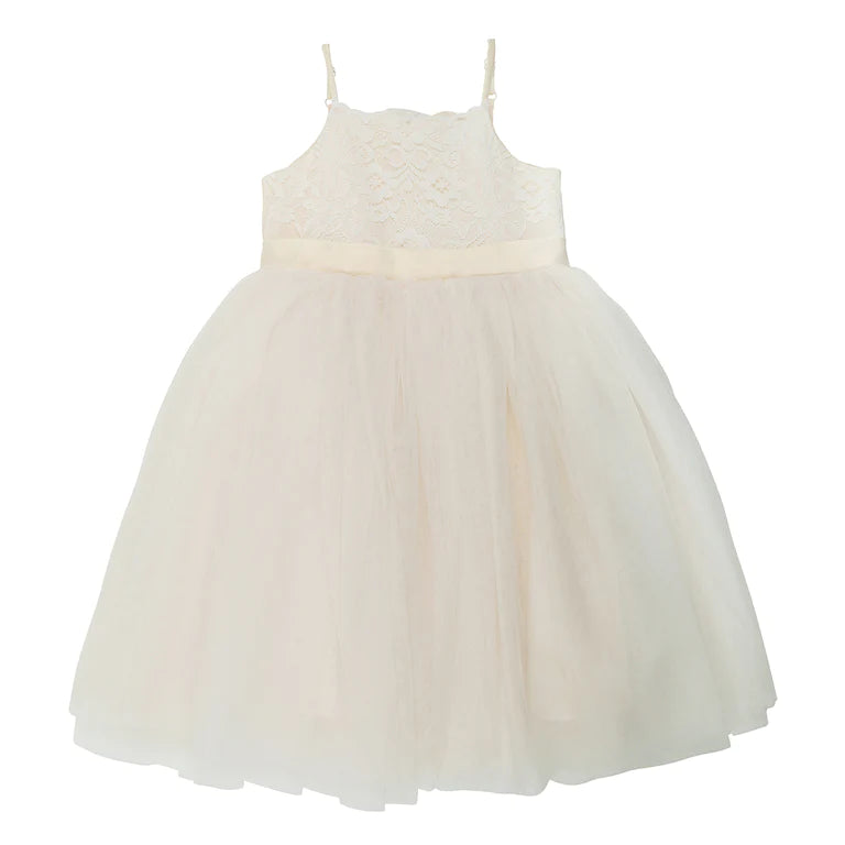 IVORY LACE BODICE DRESS 3-7YRS
