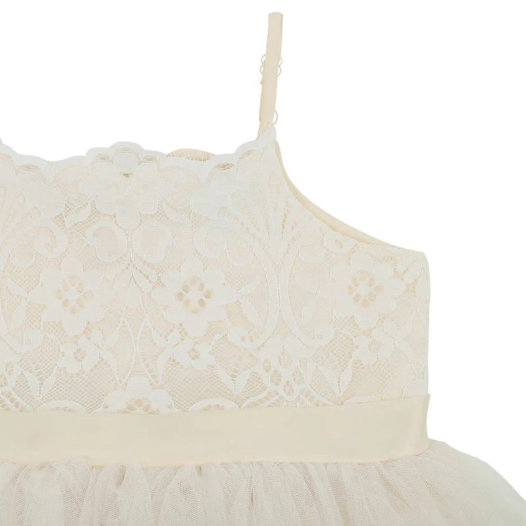 IVORY LACE BODICE DRESS 3-7YRS