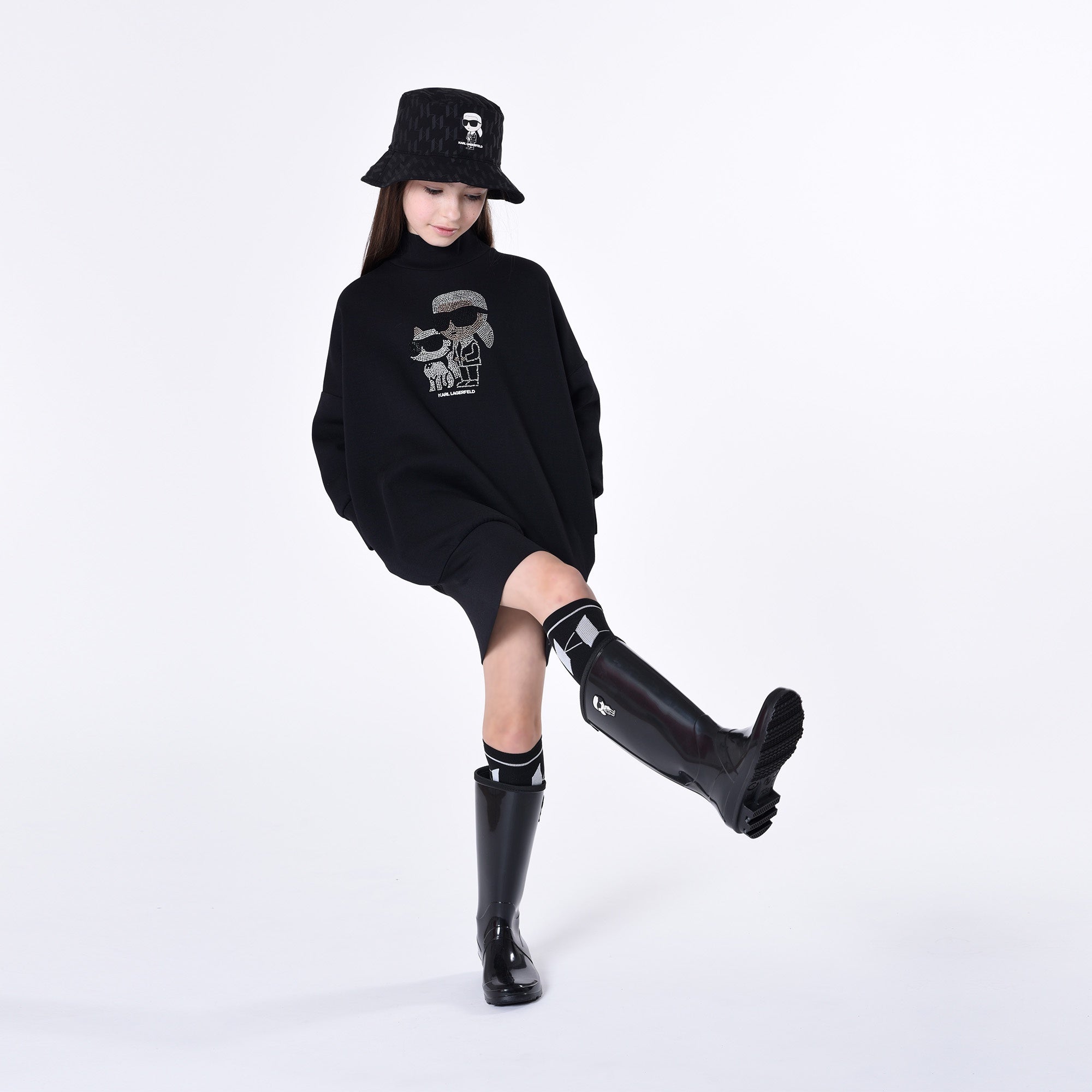KARL LAGERFELD KARL AND CHOUPETTE SWEAT DRESS